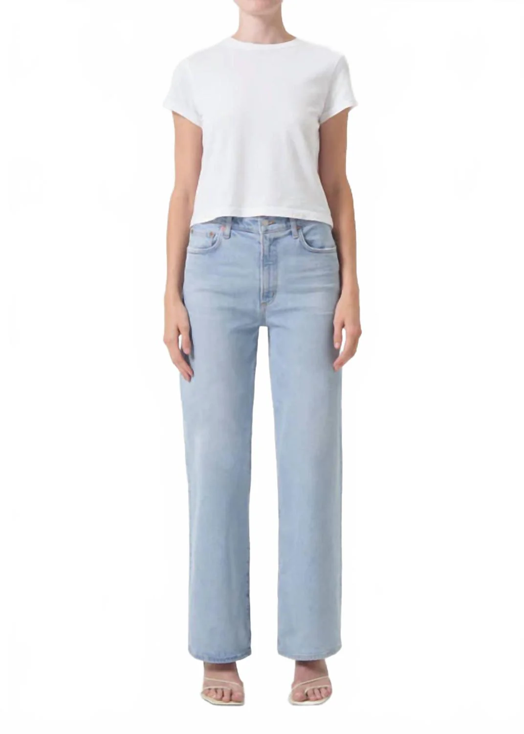 Harper Trouble Straight Jeans In Light Indigo