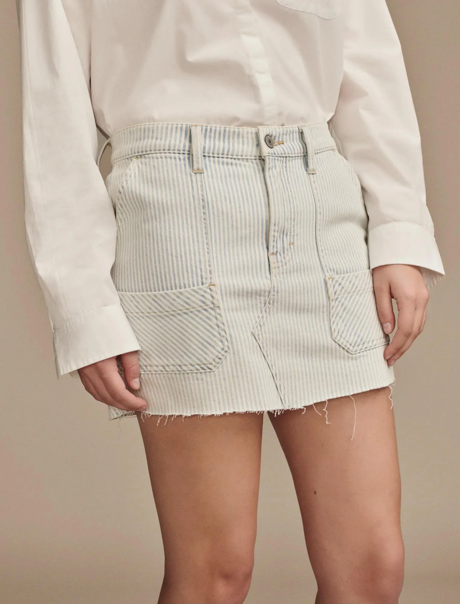 Lucky Brand Women's Denim Stripe Skirt