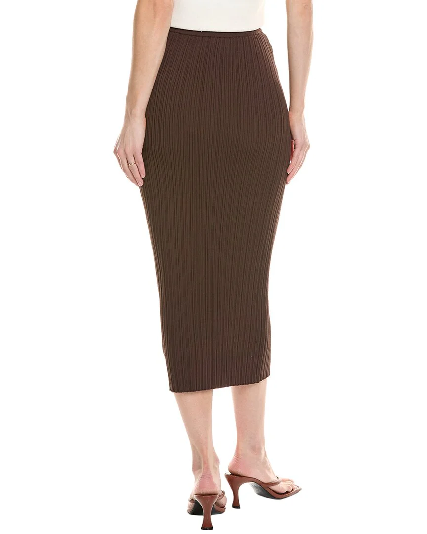 WAYF Ribbed Midi Skirt