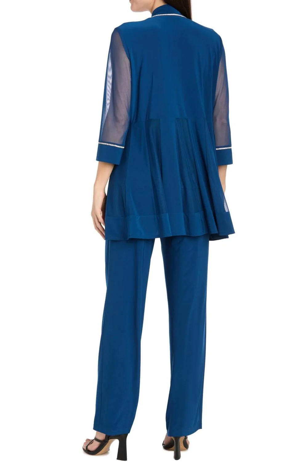 Embellished Two-Piece Pants Set In Peacock