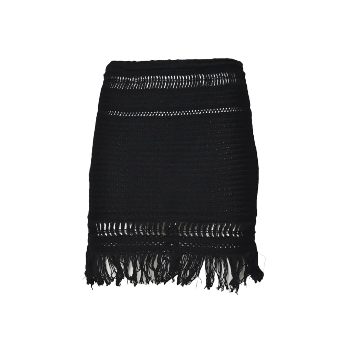 Black Macramé Ardena Mini Skirt