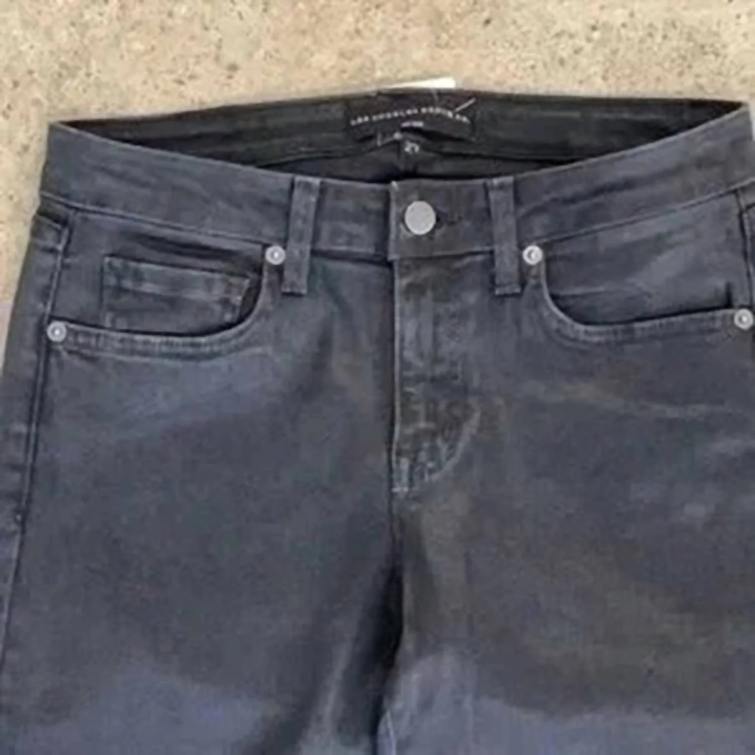 Victoria Wax Coated Skinny Jean In Charcoal