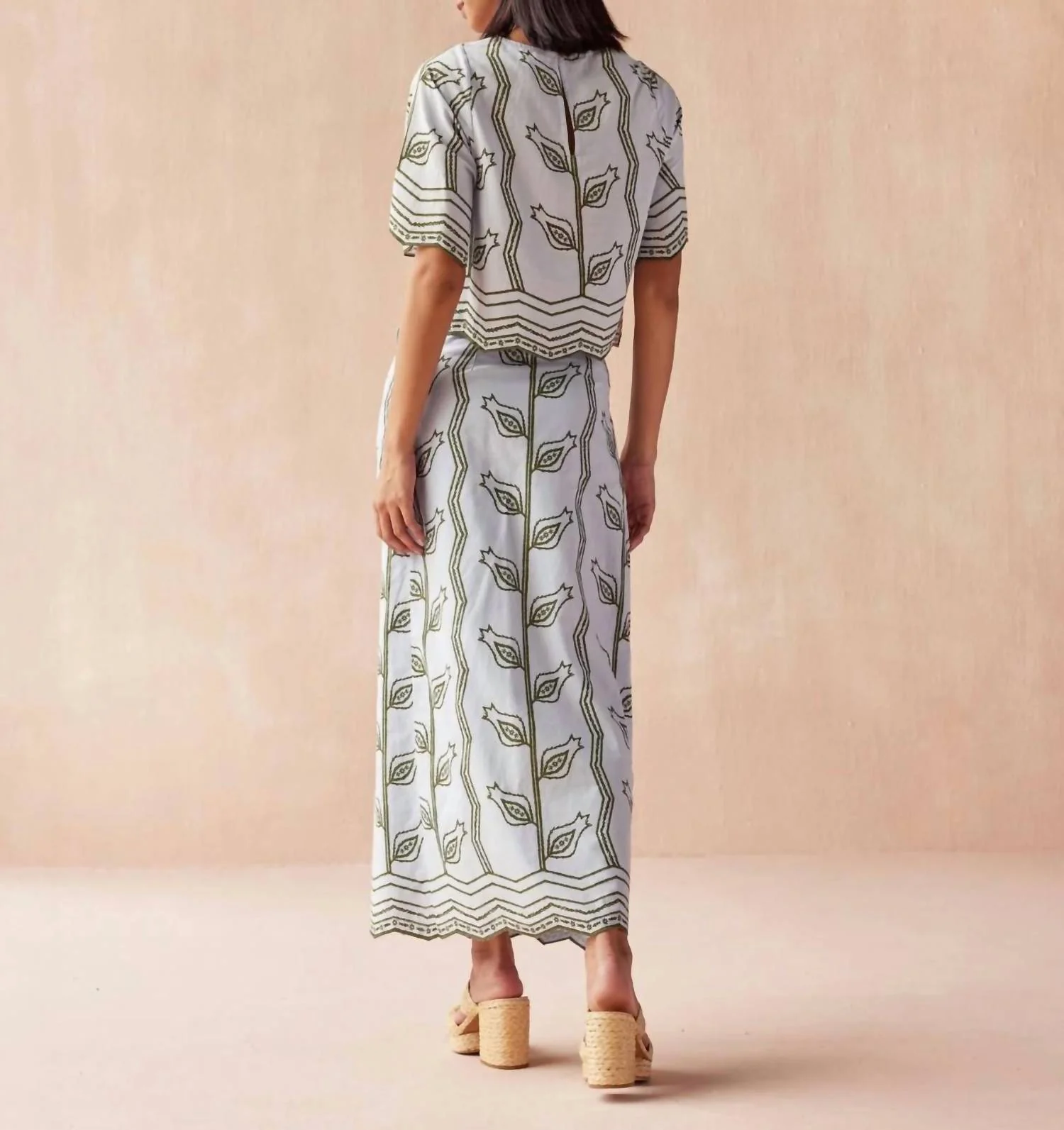 Sammi Midi Skirt In Vani Dew