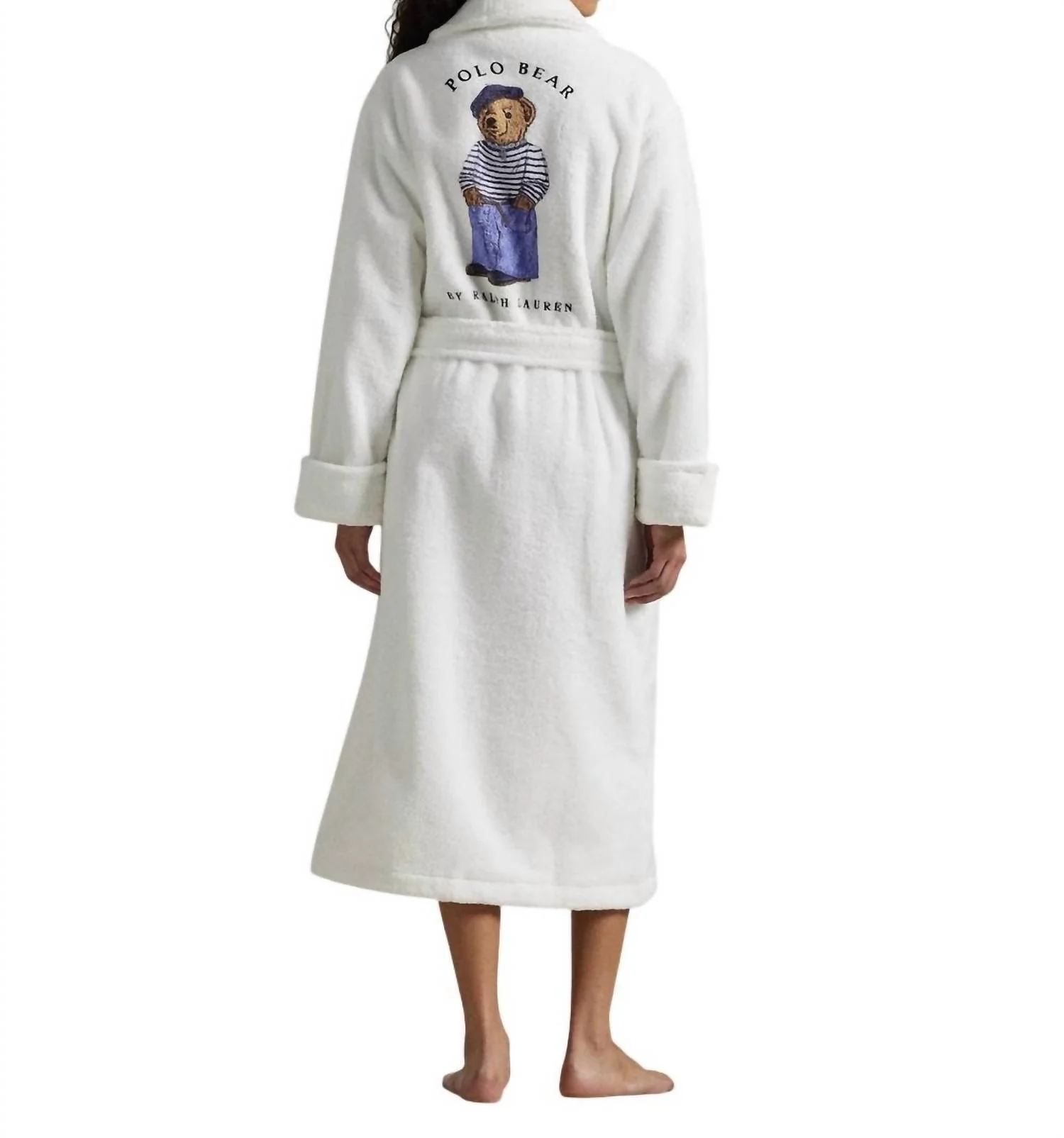 Bear Cotton Terry Robe In Beret Bear