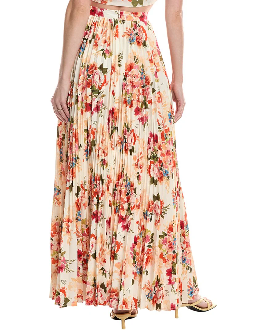 La Porte Pleated Sunburst Maxi Skirt