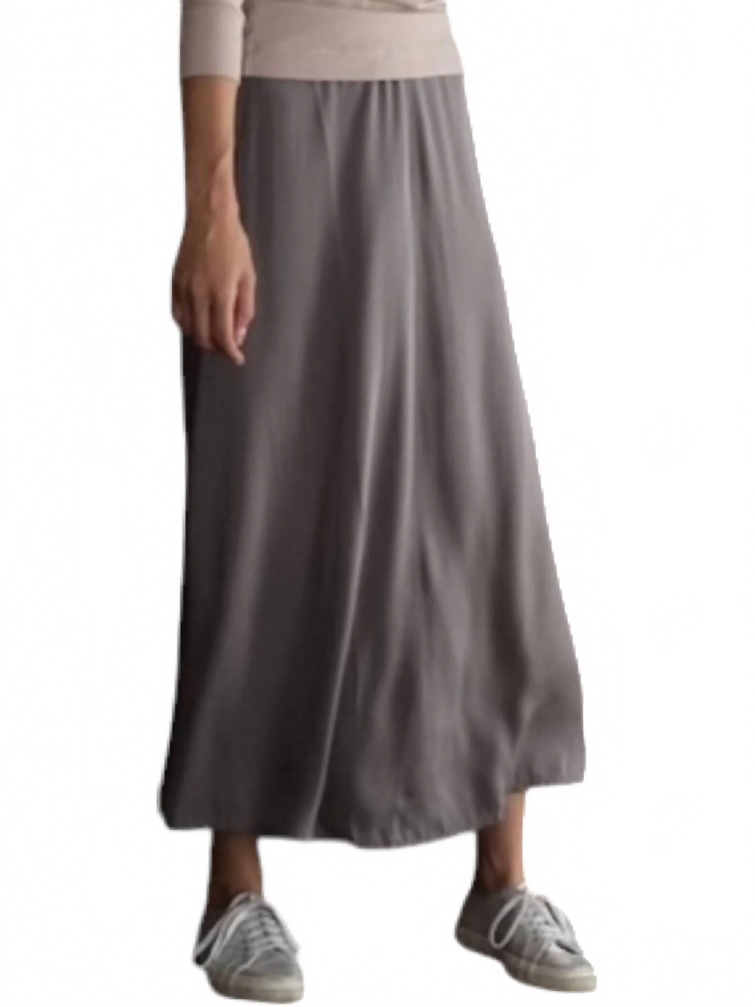 Silk Maxi Skirt In Greige