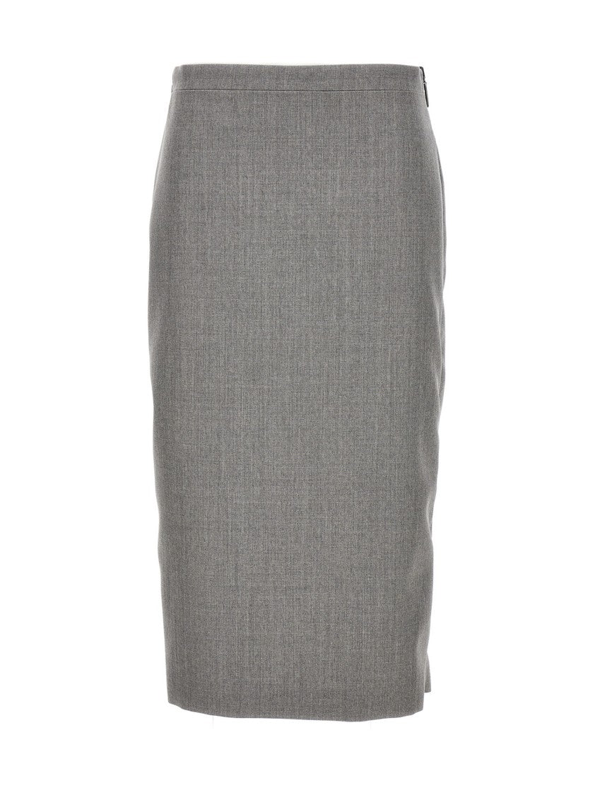 Satin And Gabardine Skirt