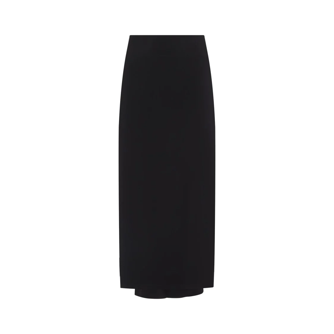 La Jupe Sablier Black Viscose Midi Skirt