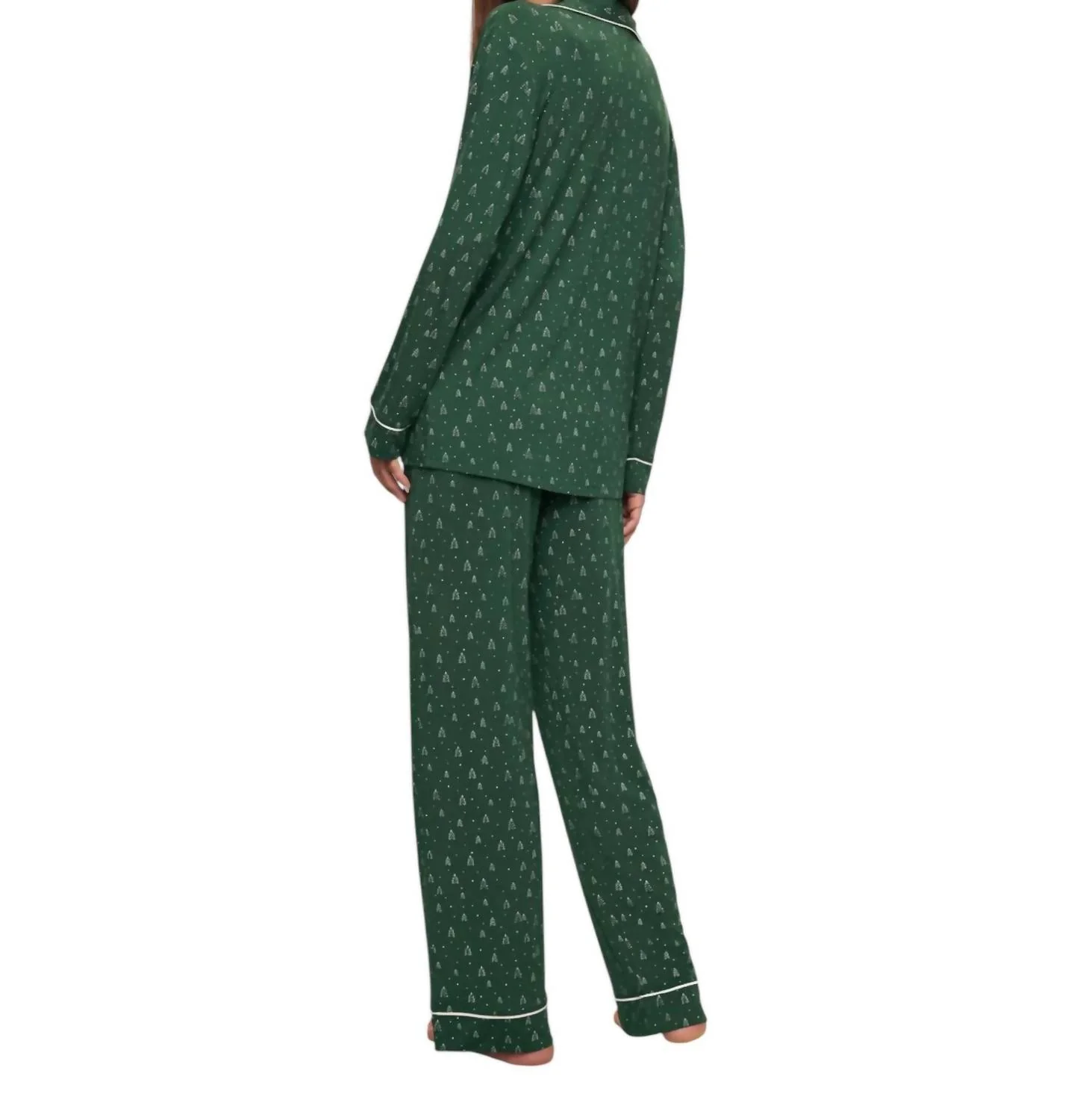 Gisele Long Pj Set In Forest Green