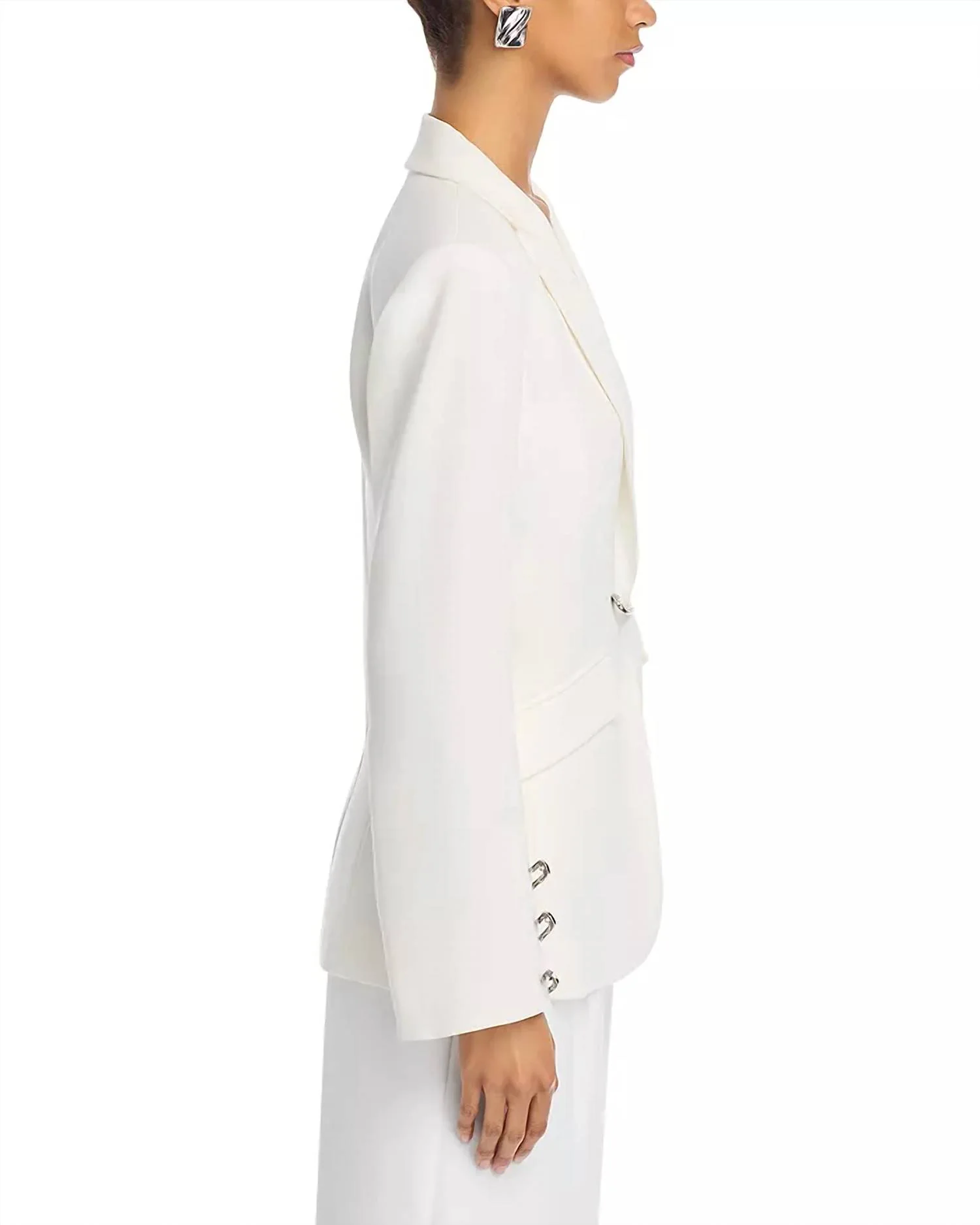 Cheyenne Rhinestone Pin Blazer In Ivory