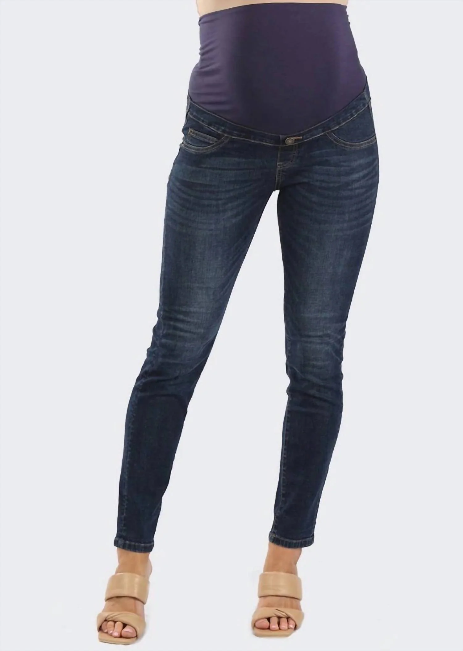 Maternity Skinny Jeans In Dark Blue