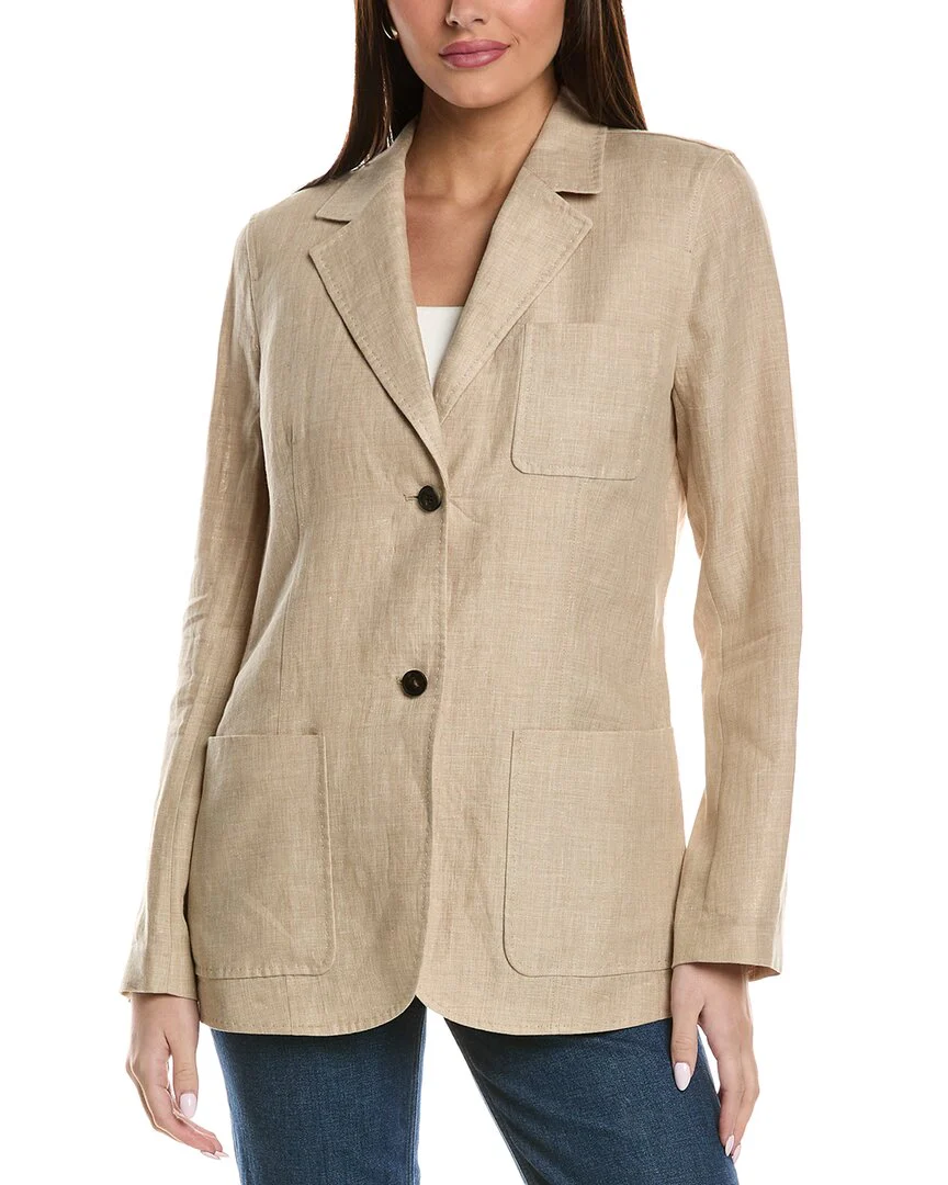 Lafayette 148 New York Three Pocket Linen Blazer