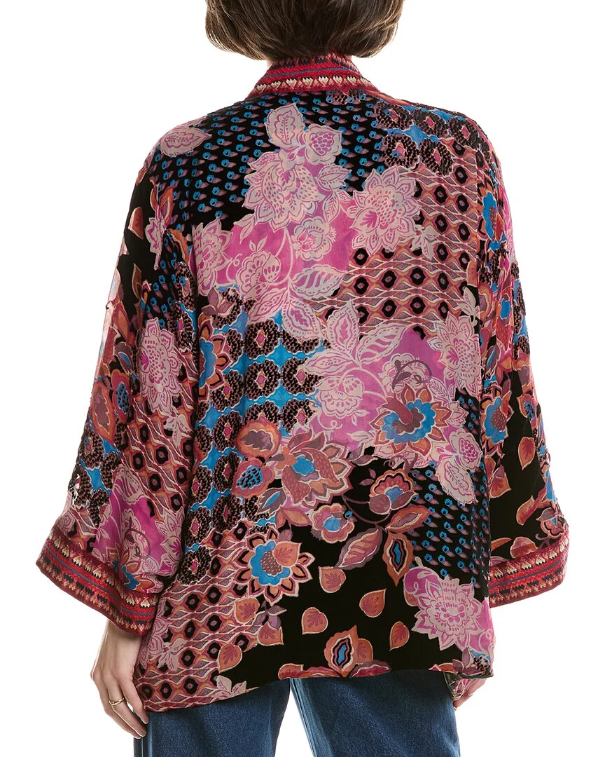 Johnny Was Merhawi Burnout Silk-Blend T Kimono