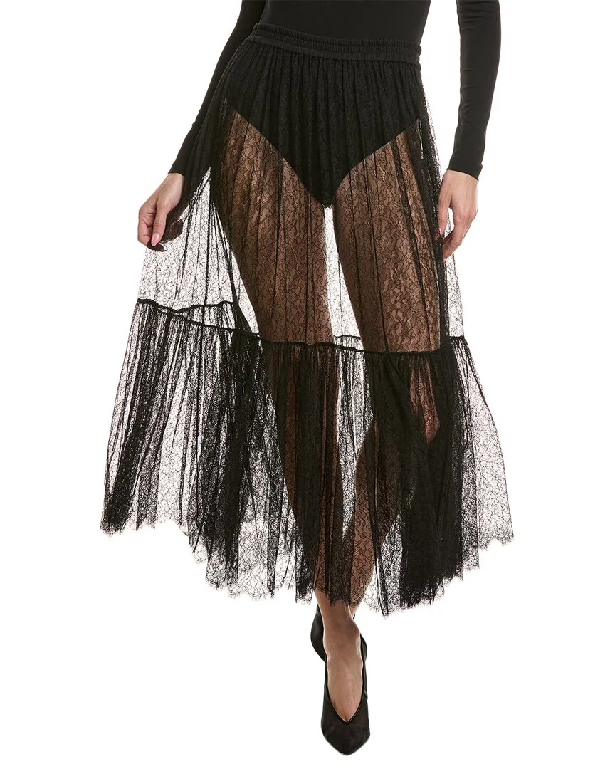 Michael Kors Collection Silk-Blend Lace Skirt