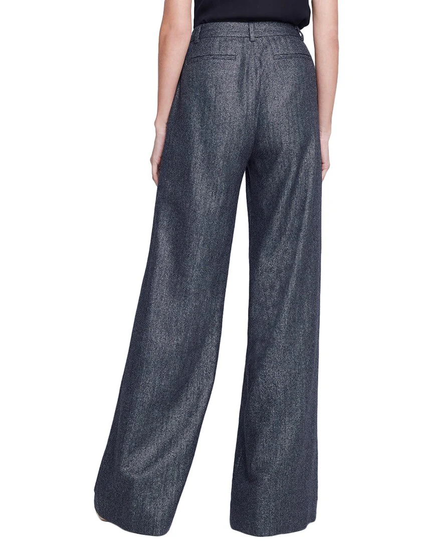 L’AGENCE Pilar Wide Leg Wool-Blend Pant