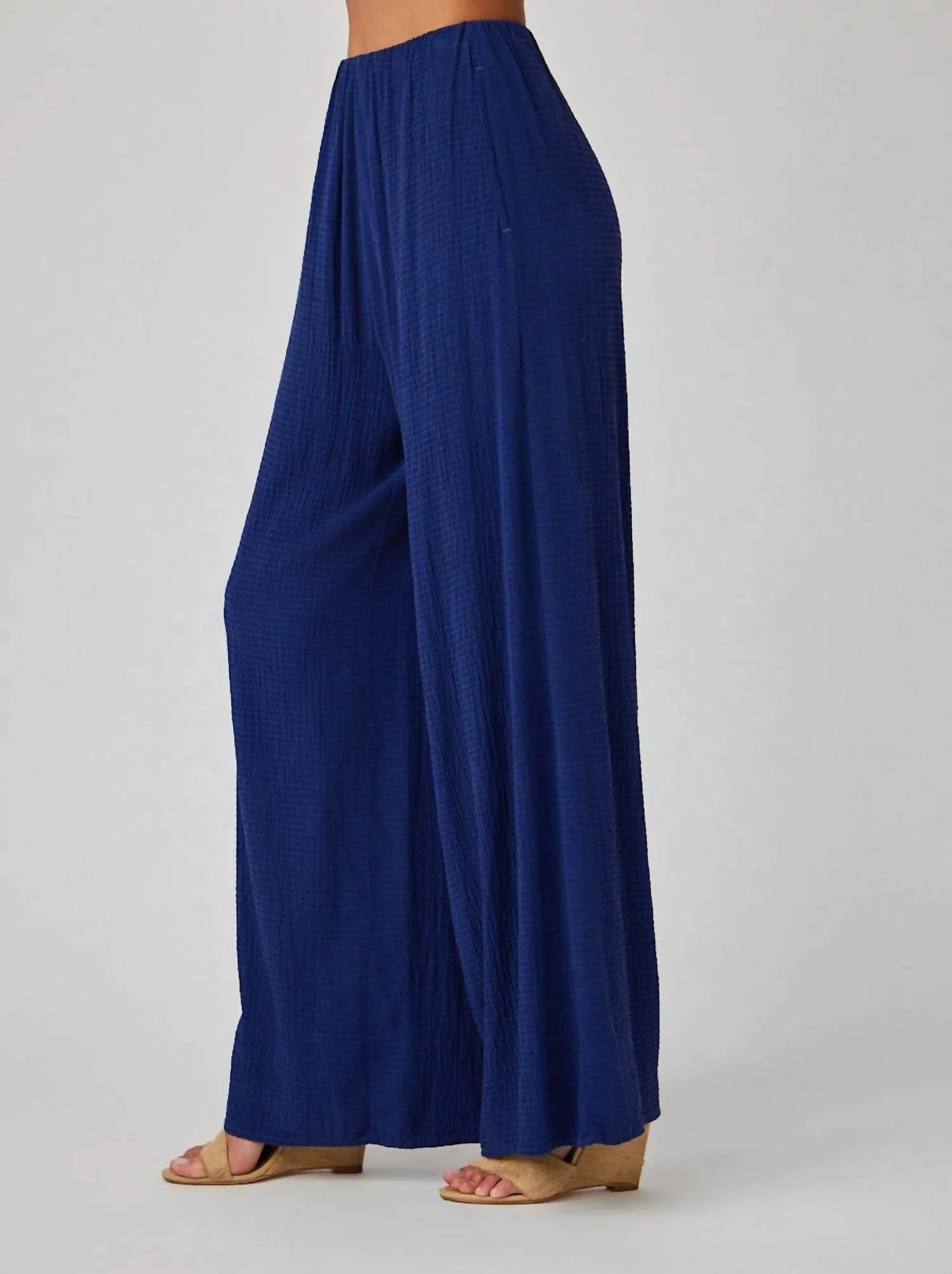 Clean Wide Leg Pant In Navy Coast
