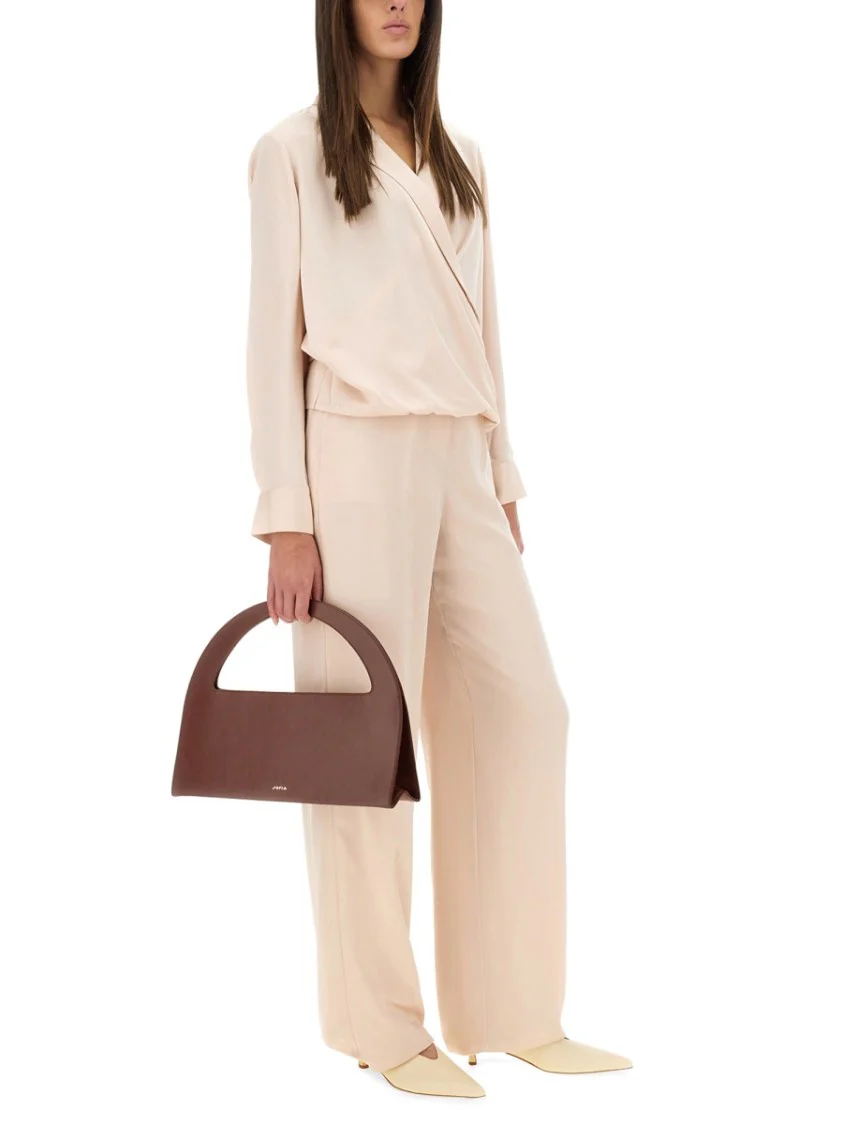 Wide-Leg Silk Pants With Comfortable Waistband