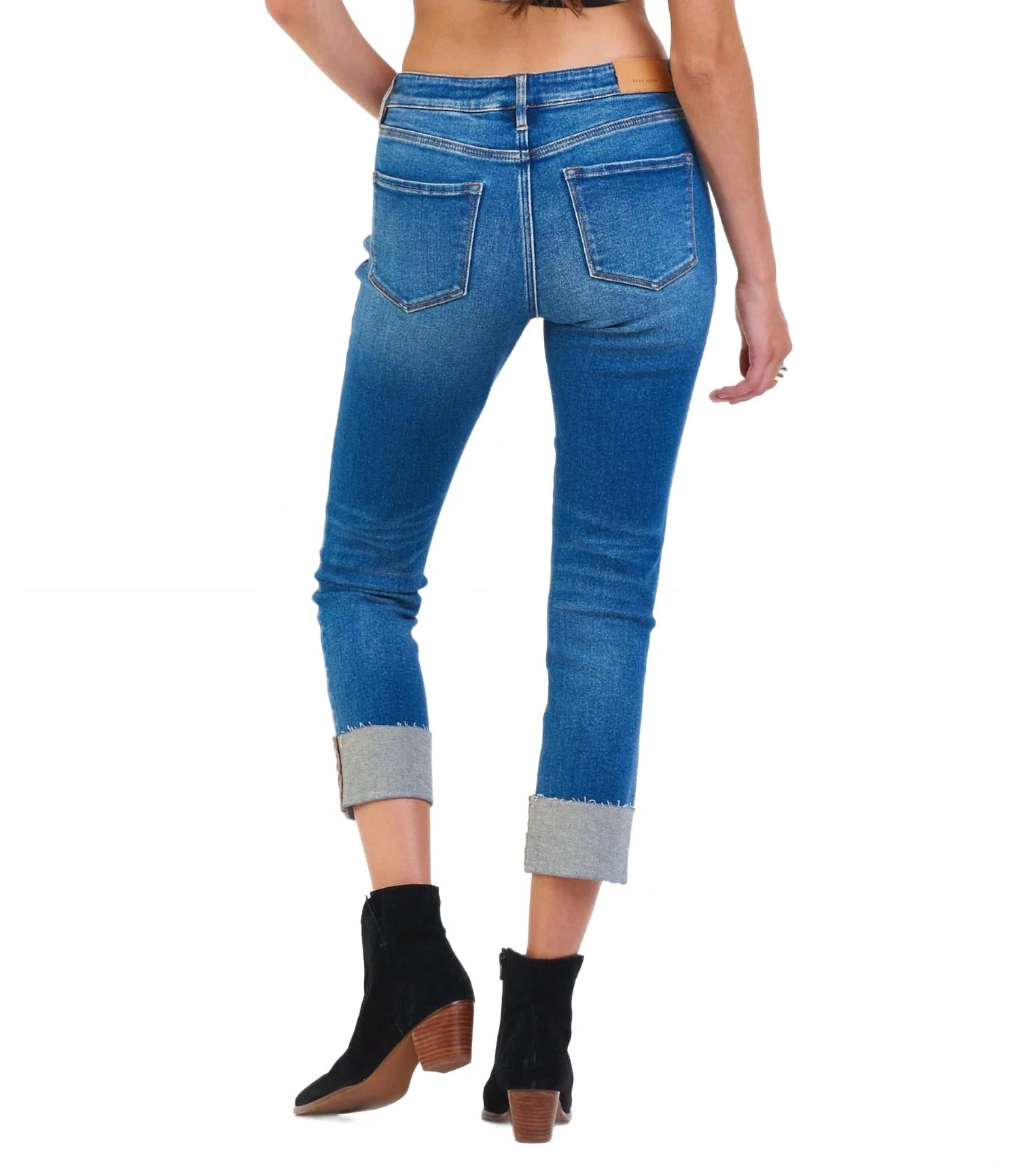 Blaire Cuffed High Waist Jeans In West Tucson