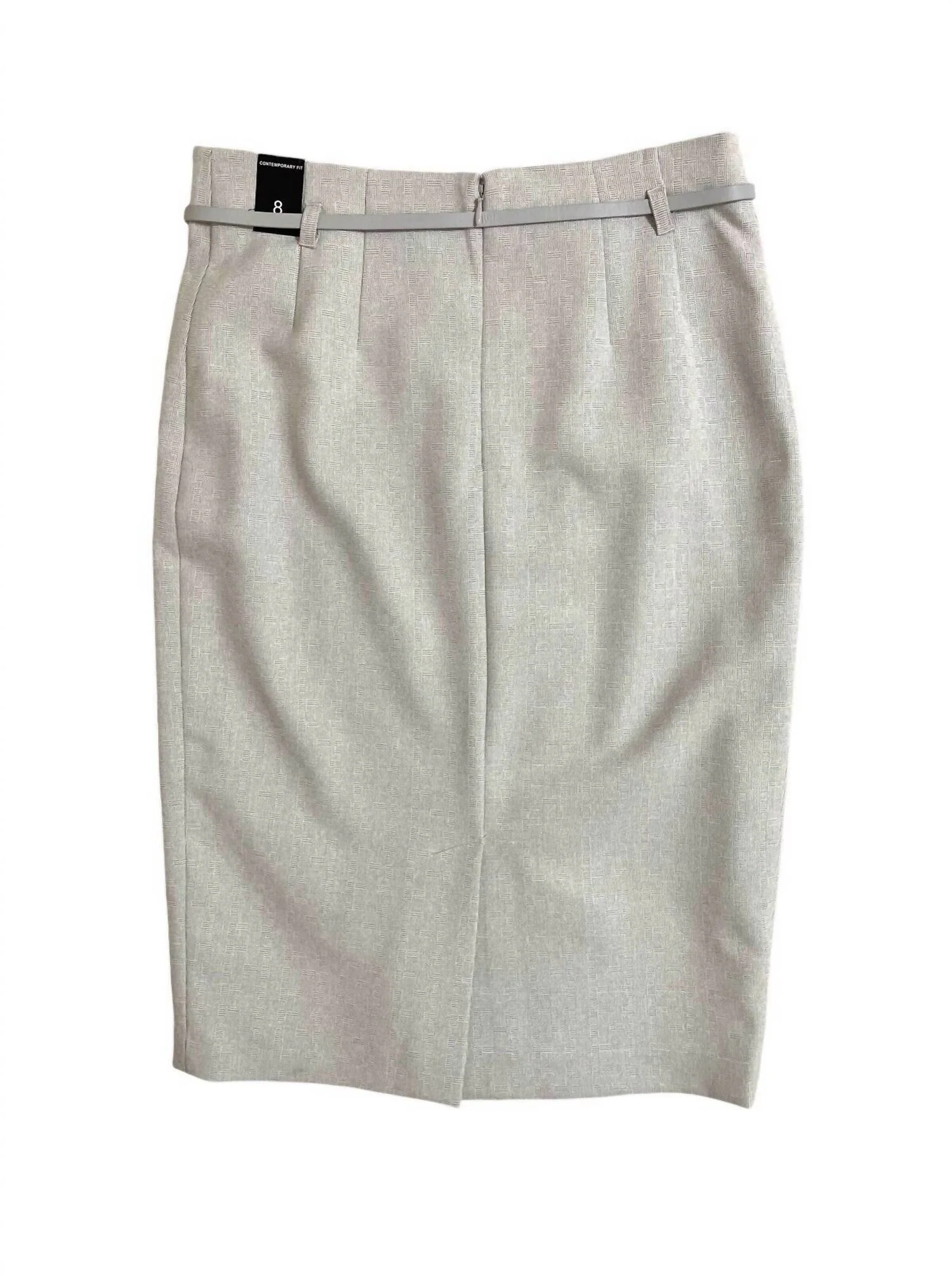 Women's Belted Signature Pencil Skirt In Gray