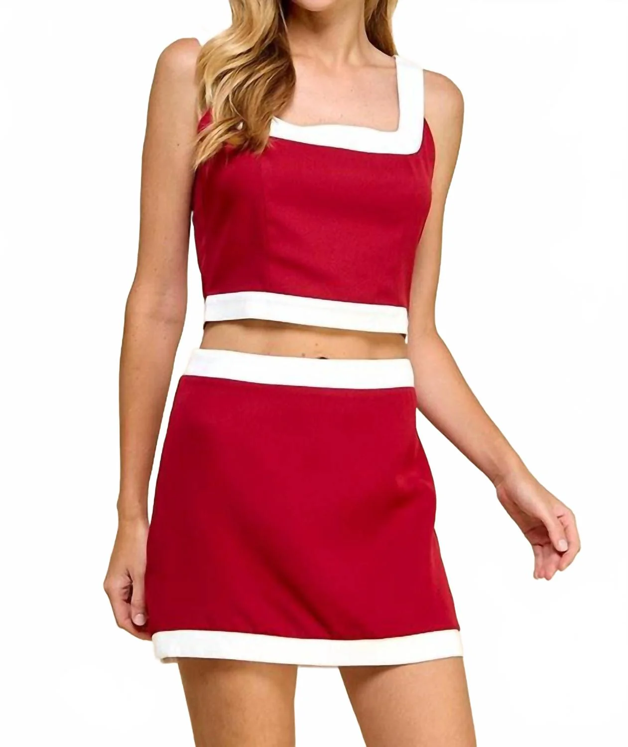 Natalia Two Piece Set In Red