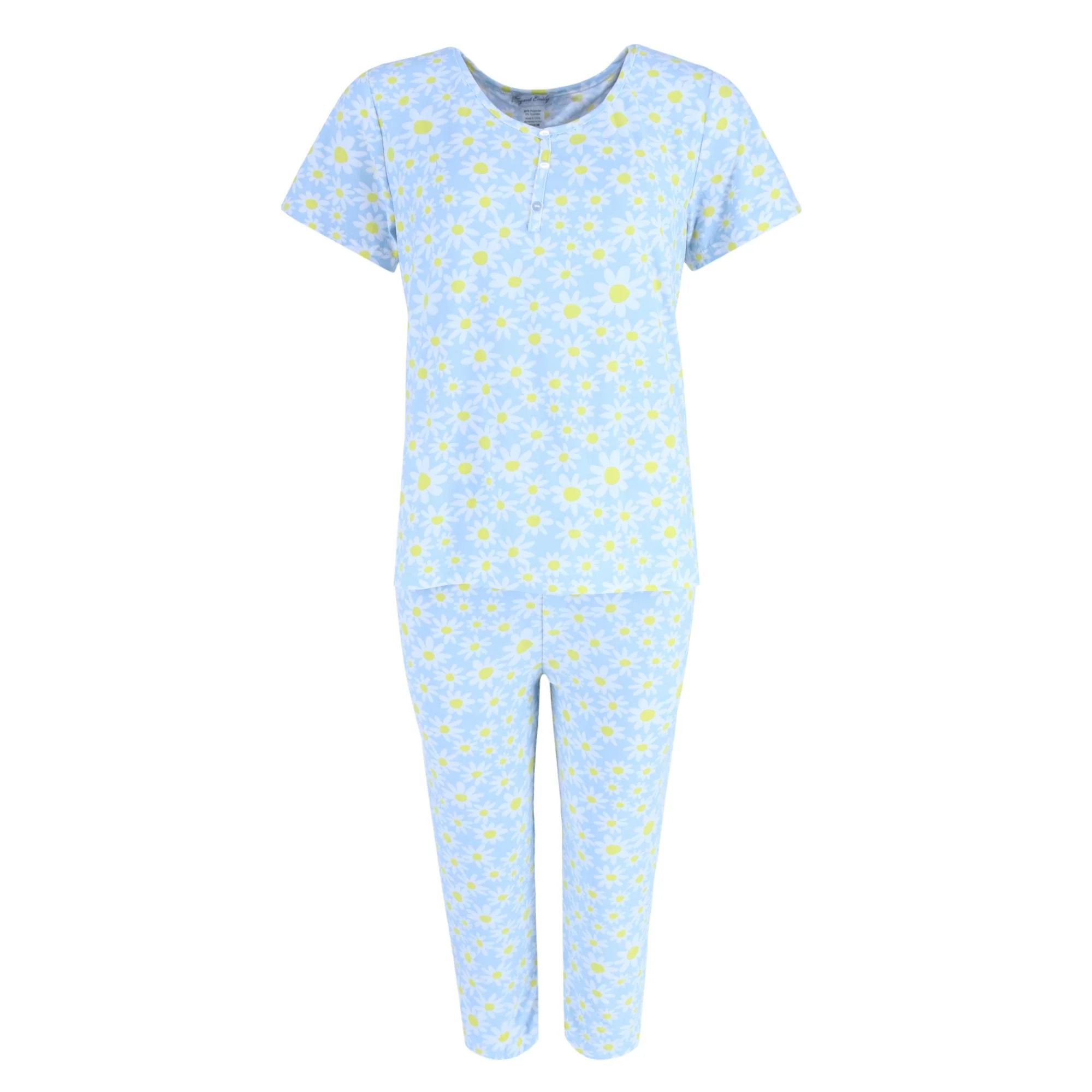 Women's Tiny Daisy Capri Pajama Set