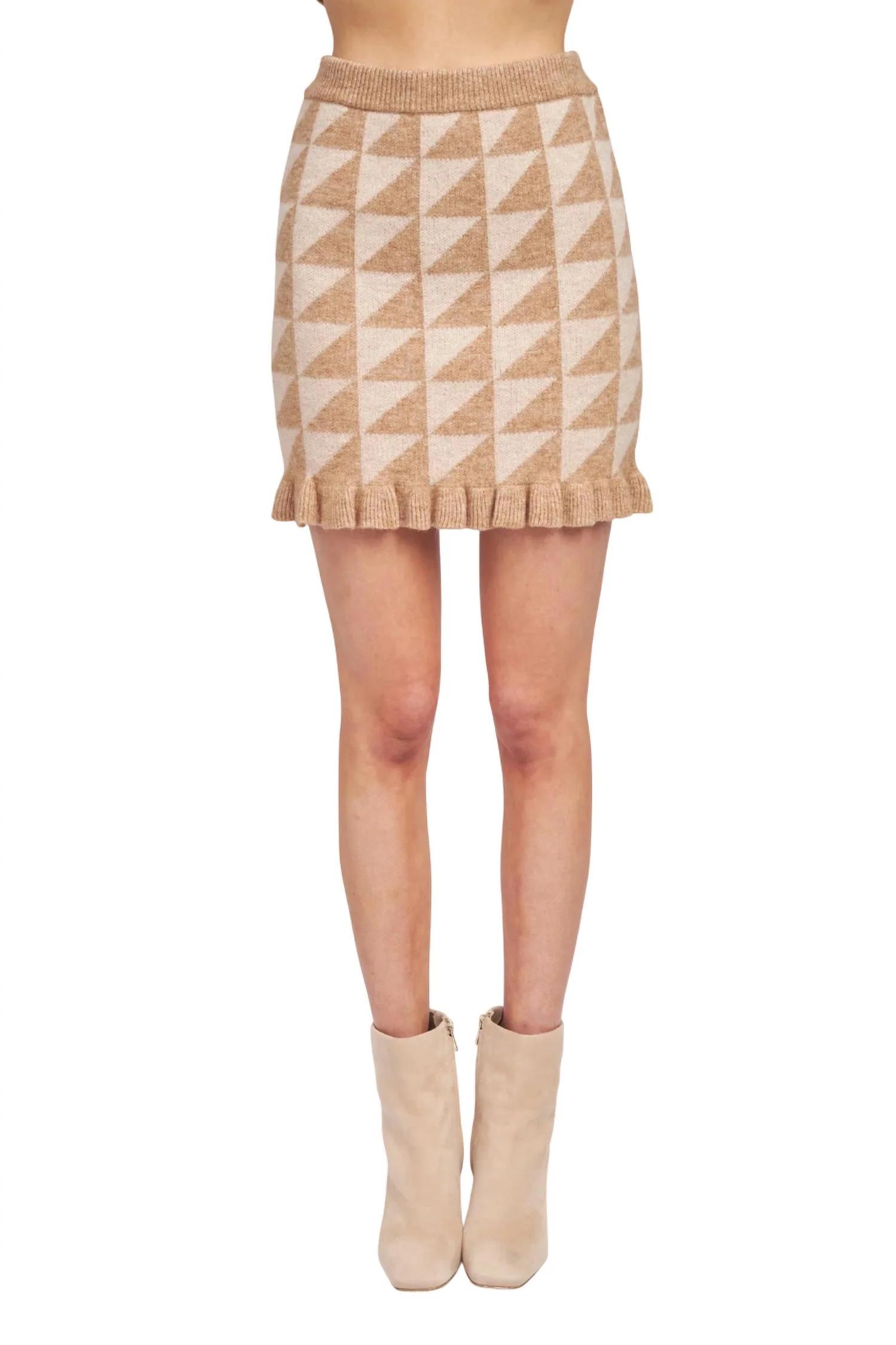 Blaise Mini Skirt In Taupe
