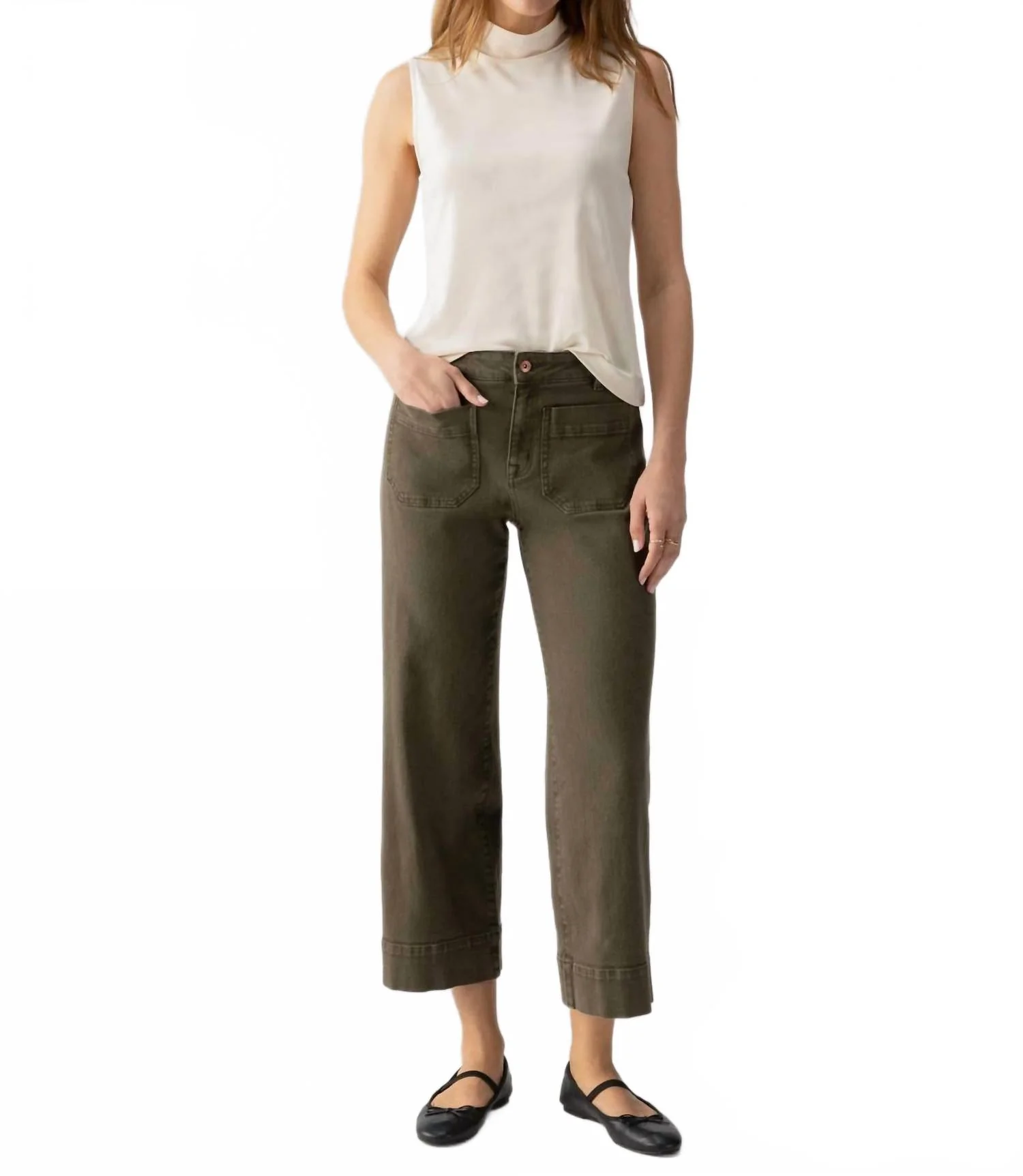 Marine Cropped Pants In Fatigue