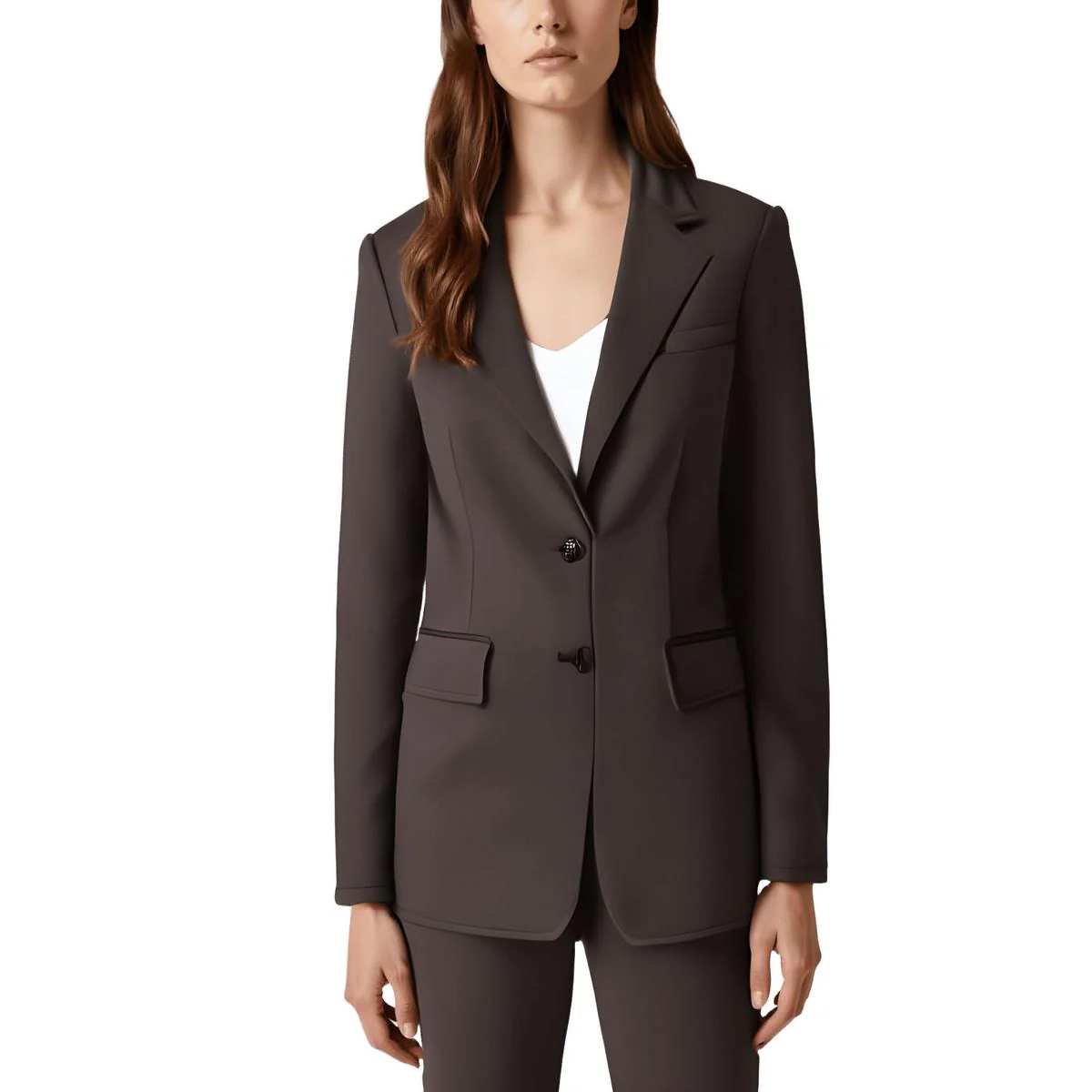 Womens Knit Two-Button Blazer