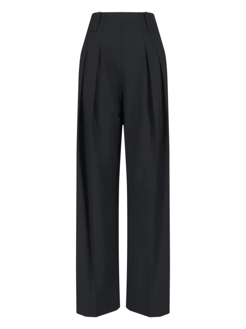 Wide-Leg Trousers Black