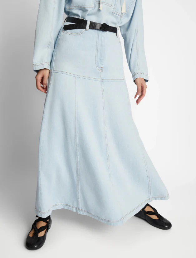 'Tuxya' Denim Skirt