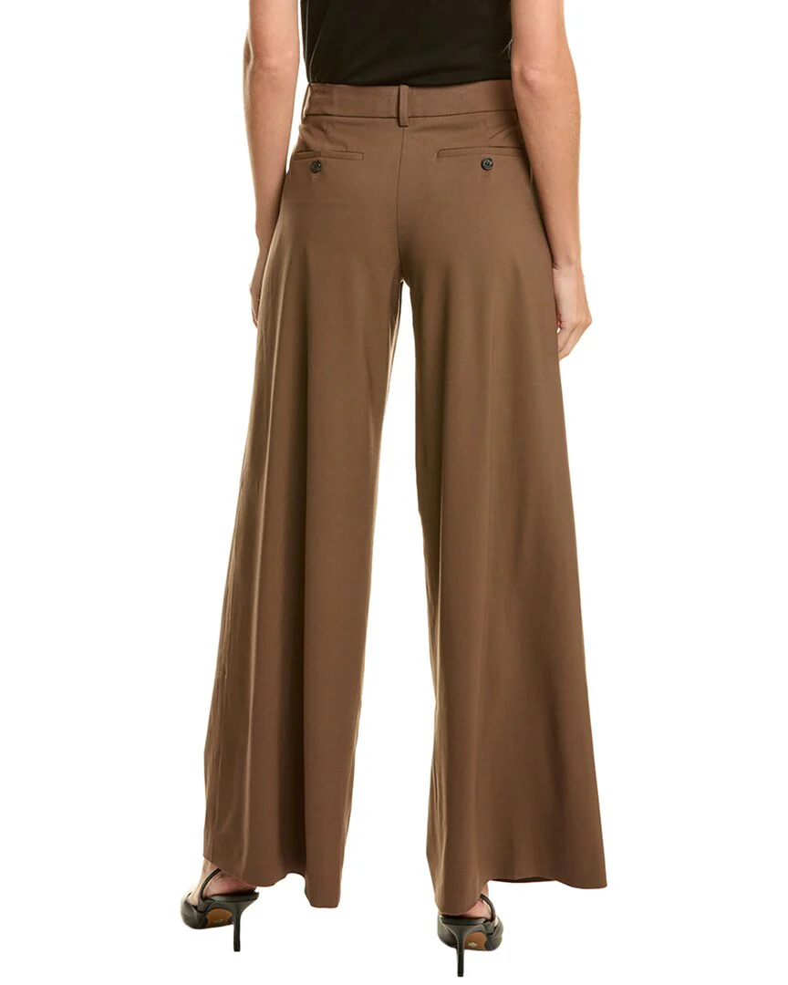 Theory Pleated Low-Rise Wool-Blend Pant
