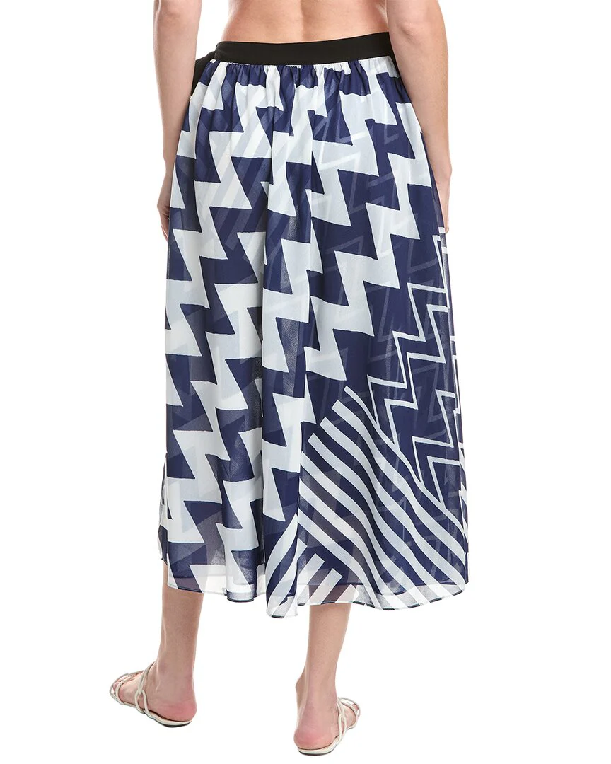 Milly Patchwork Chevron Skirt