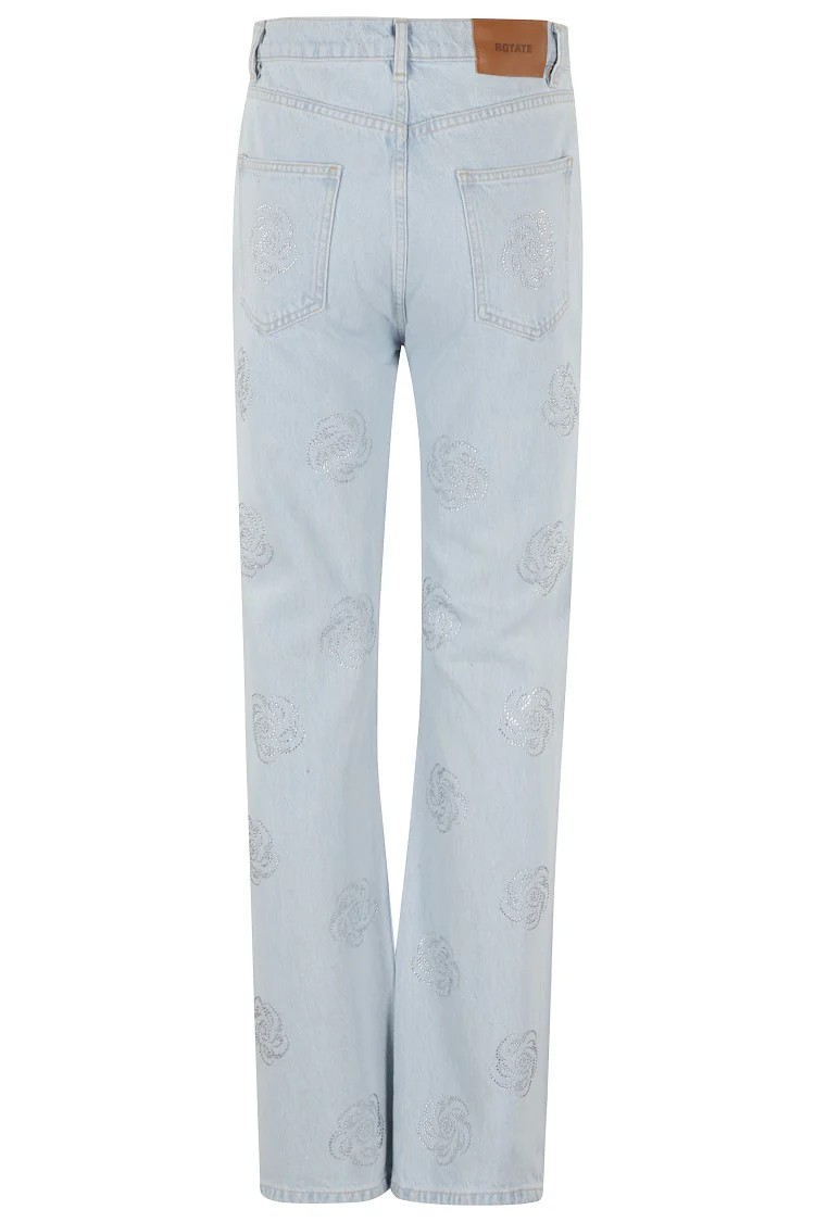 Washed Twill Stud Jeans