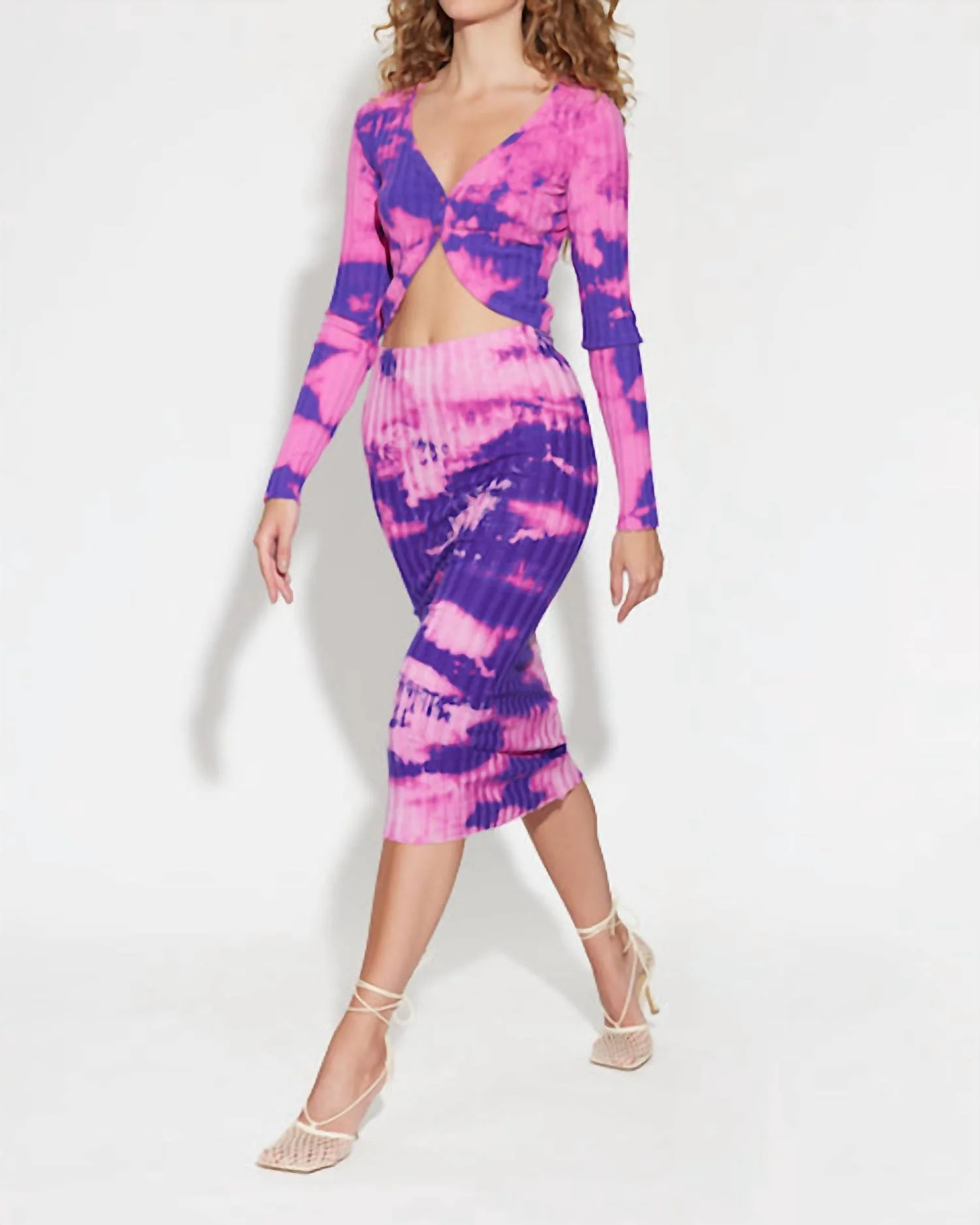 Capri Midi Skirt In Purple