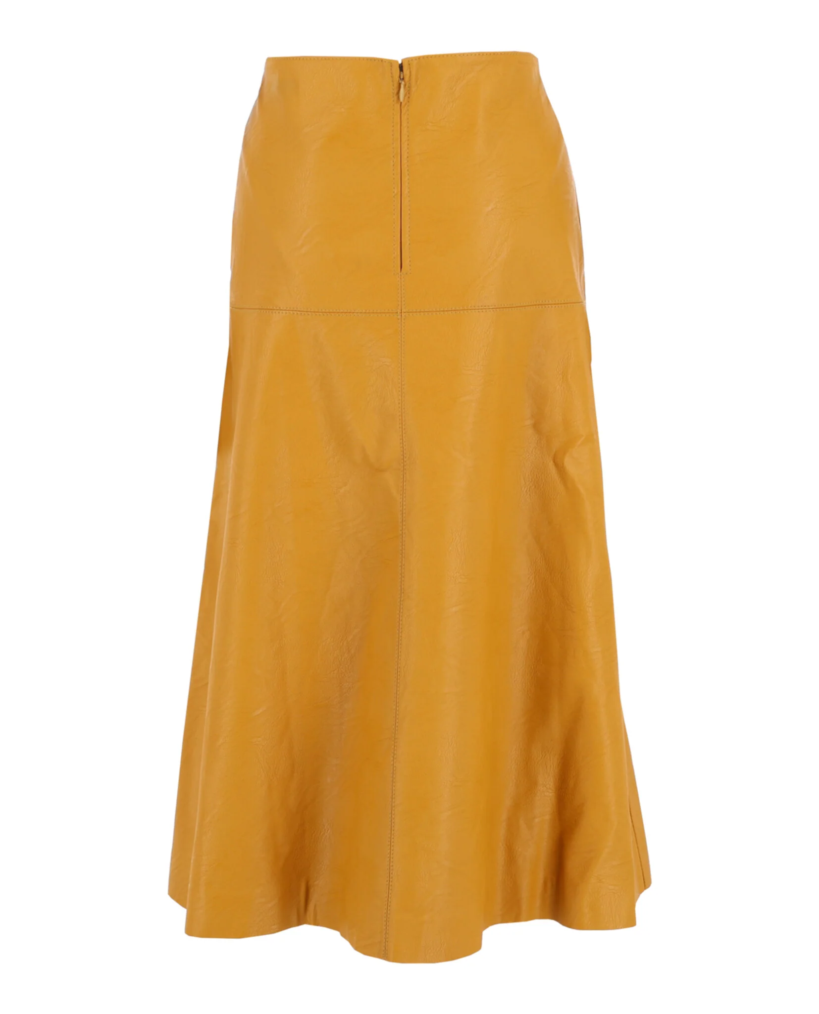 Faux Leather Midi Skirt