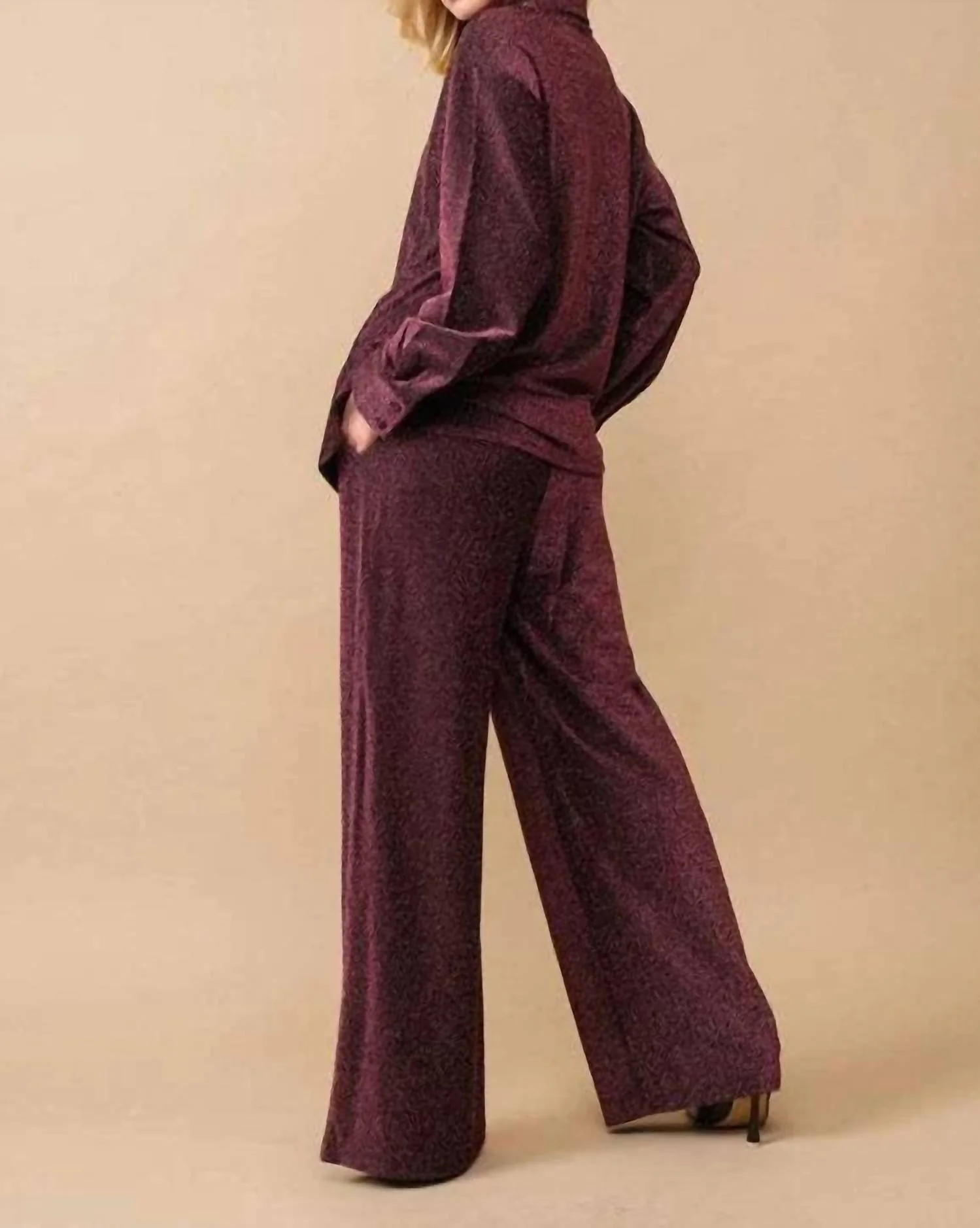 Halsey Metallic Set In Rose