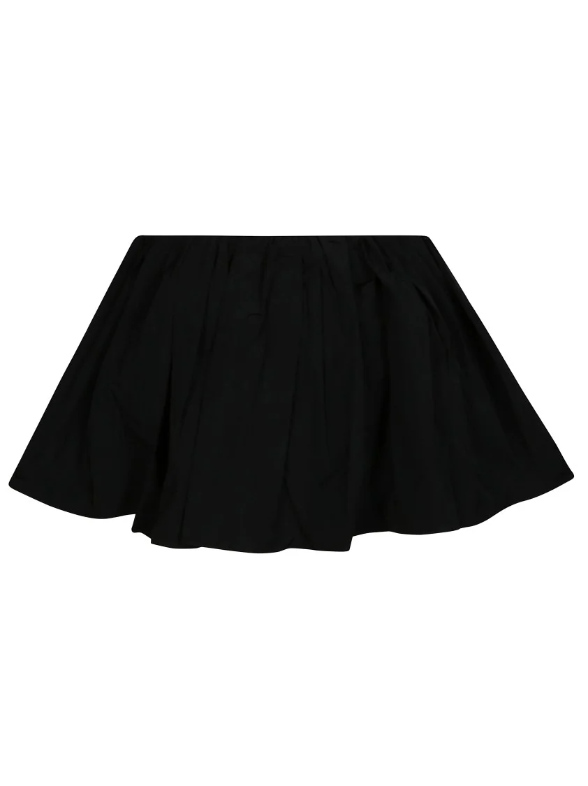 Voluminous Black Gathered Skirt