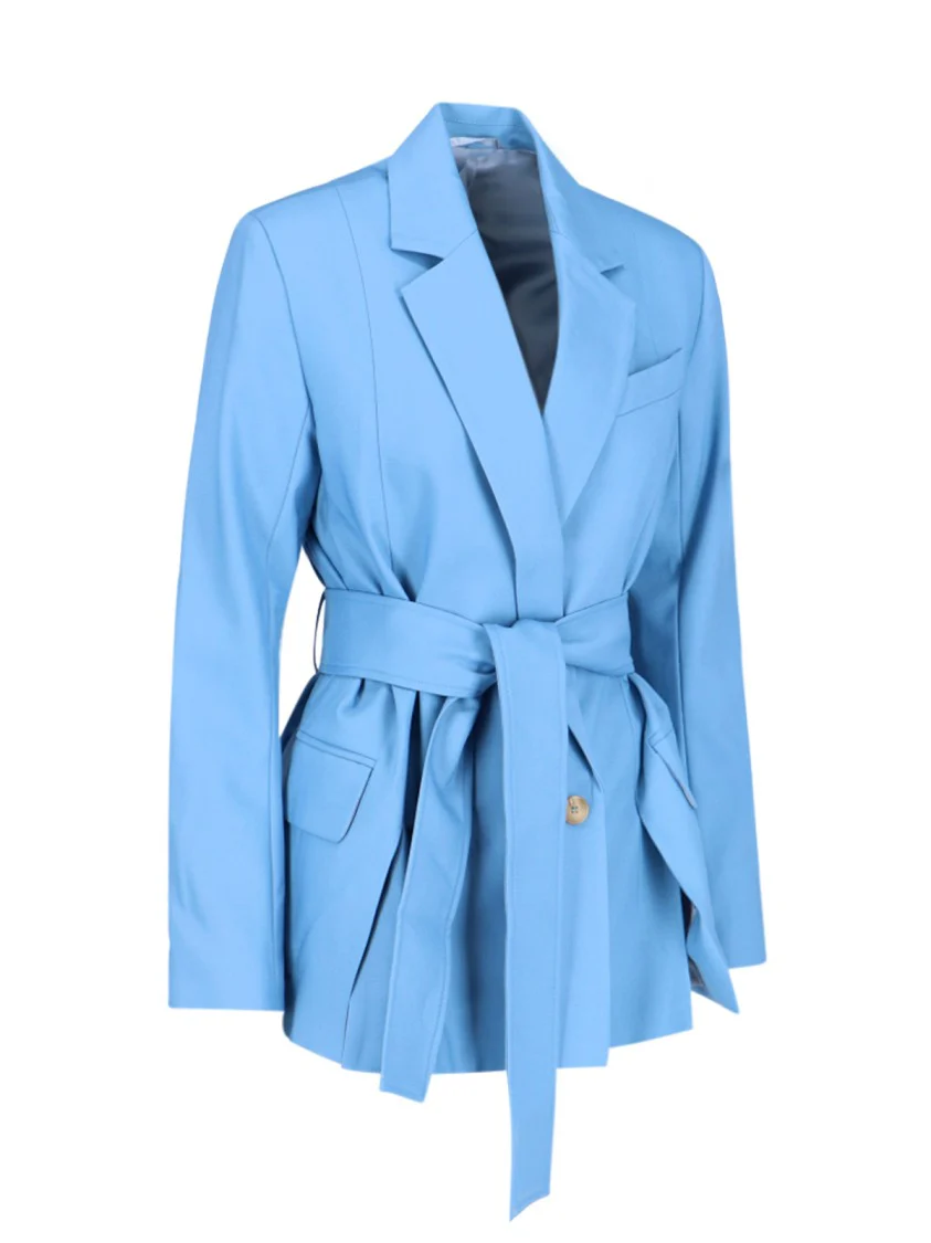 Light Blue Double-Breasted Blazer