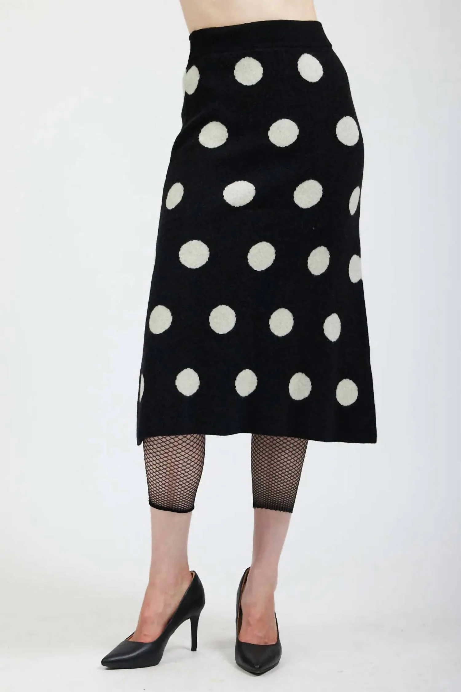 Saga Polka Dot Skirt In Black