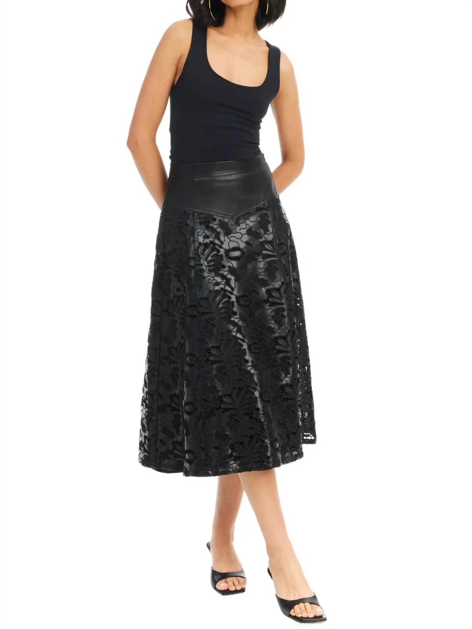 Mila Midi Skirt In Black