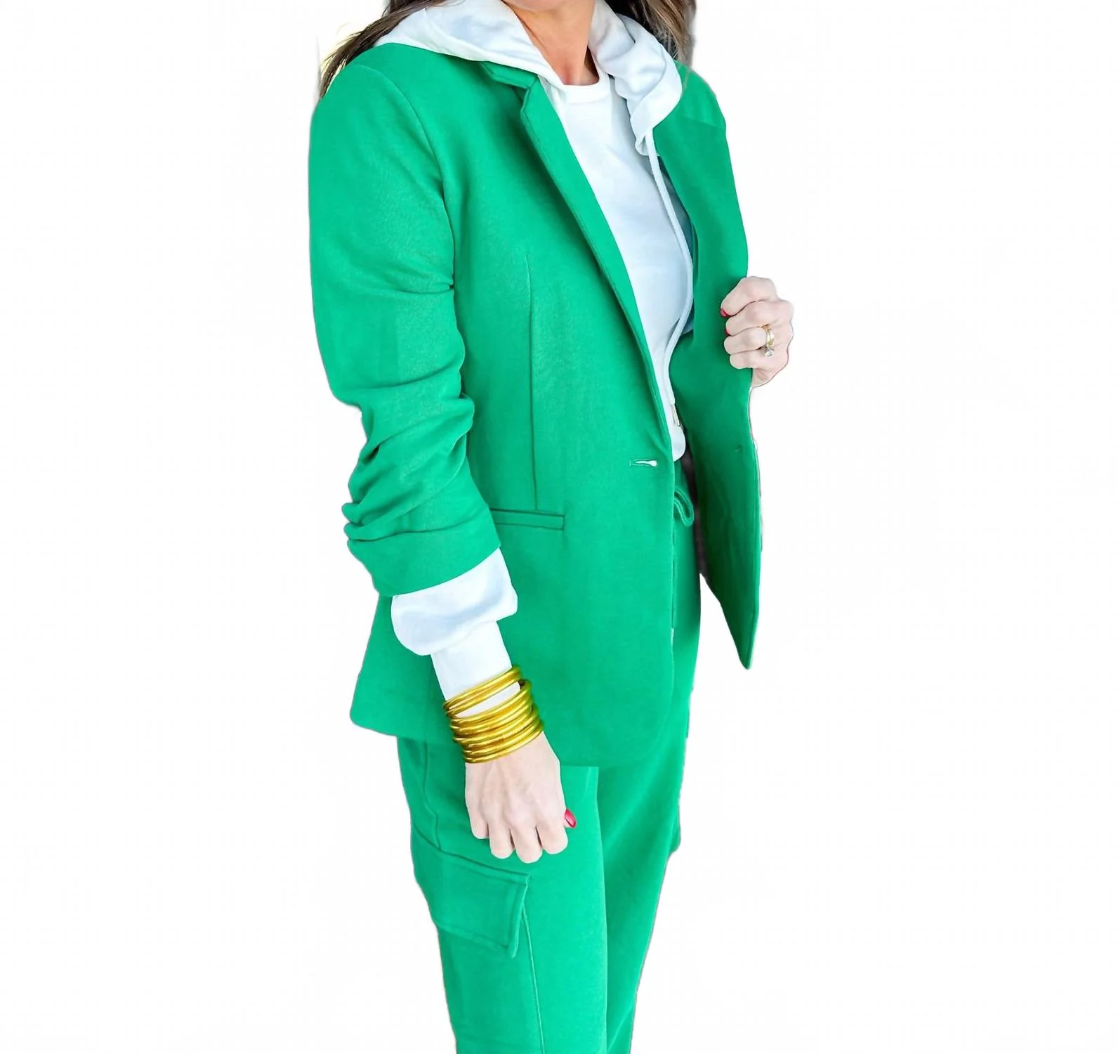 Kelly Terry Blazer And Pant Set In Green