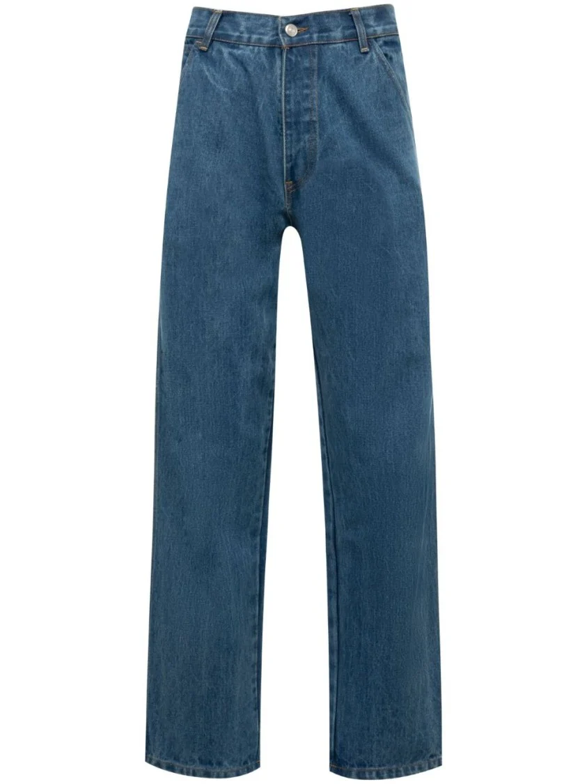 Medium Blue Straight Leg Jeans