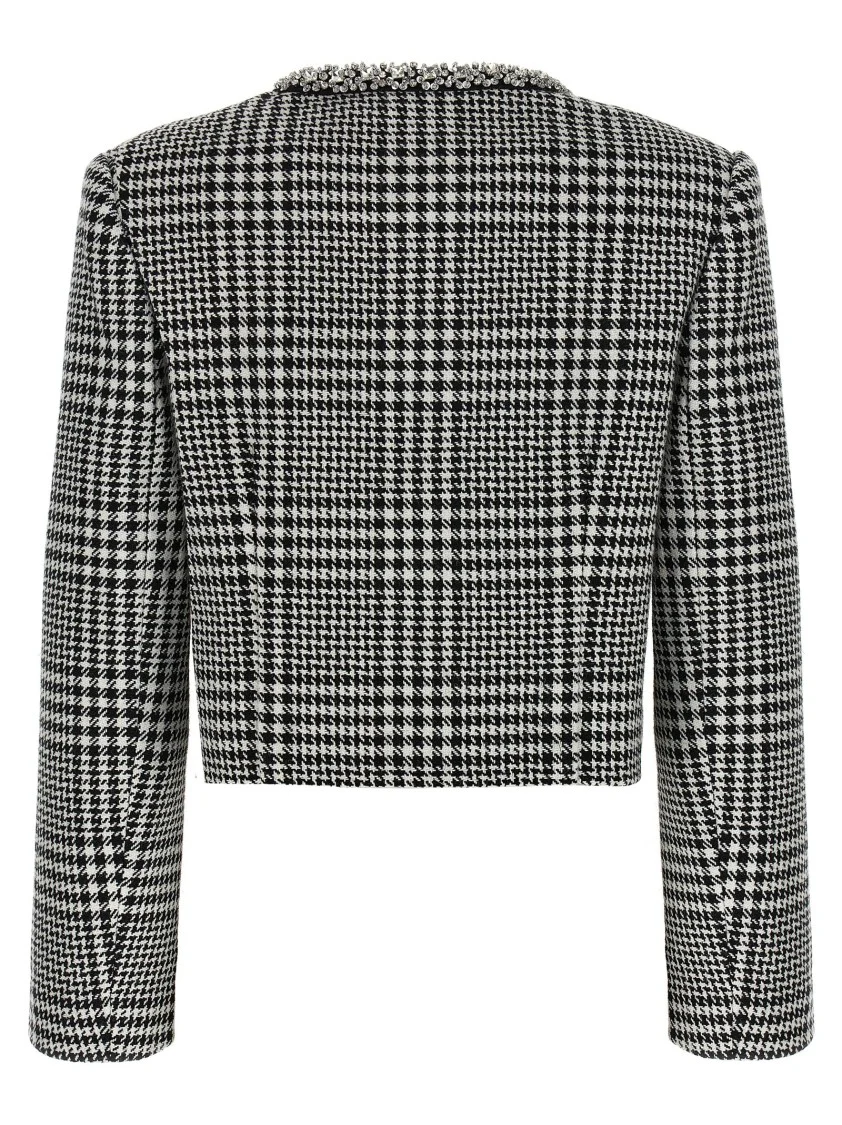 Houndstooth Crystal Trim' Blazer