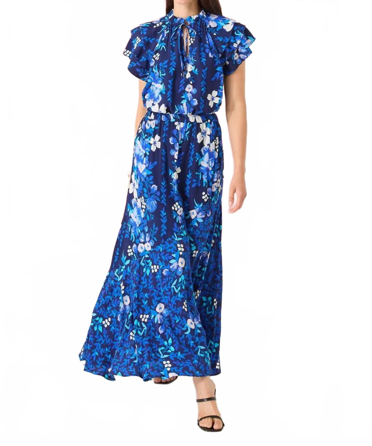 Ara Skirt In Navy Augusta Garden Stripe