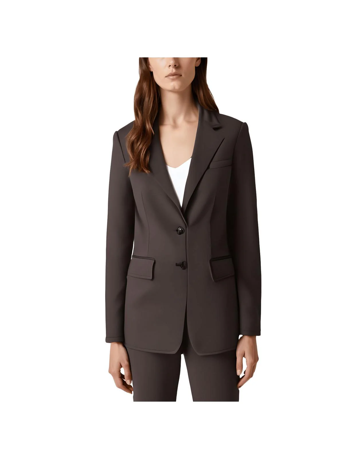 Womens Knit Two-Button Blazer