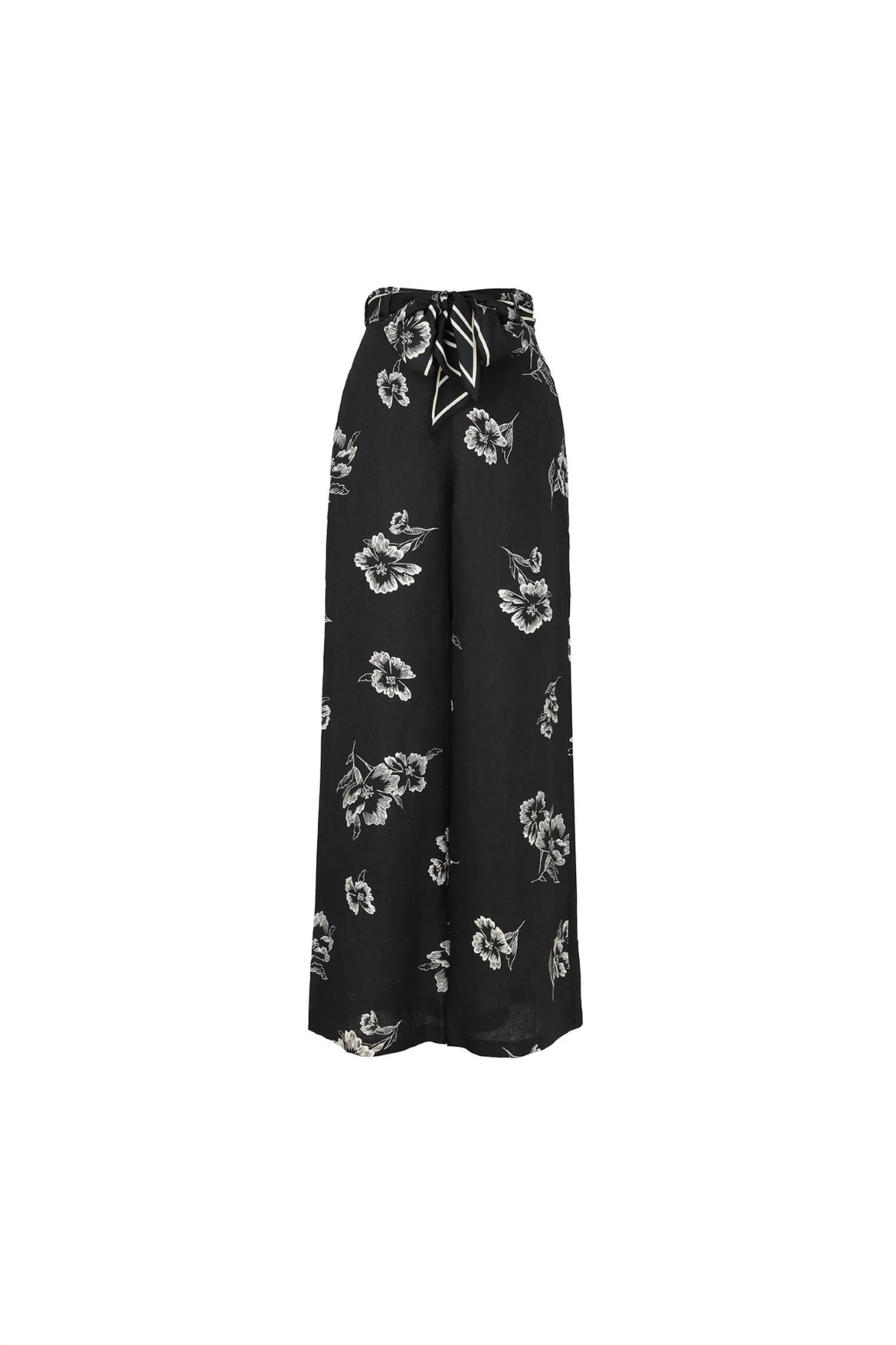 Wide Leg Pant In Black/poppy
