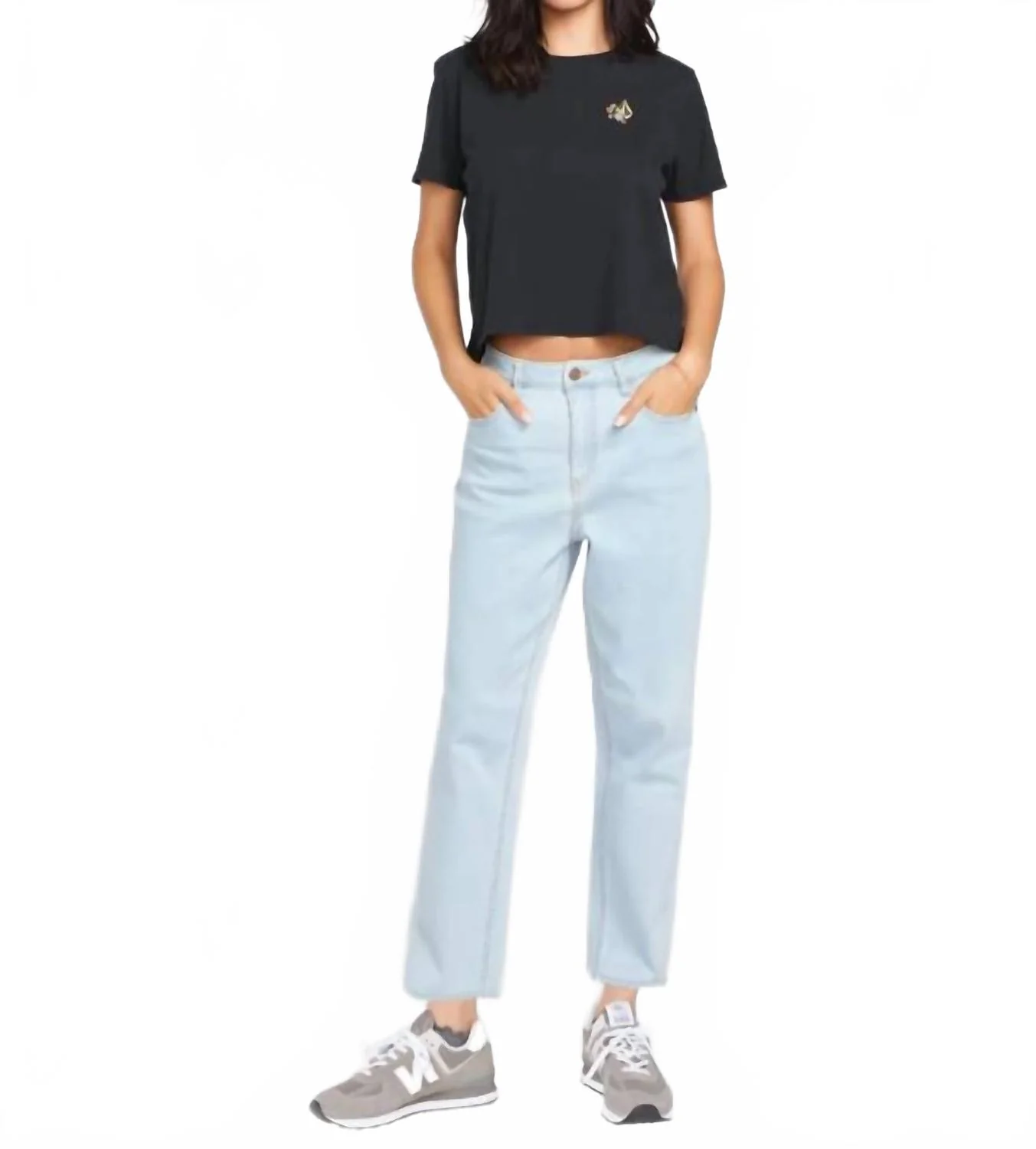 Stoned High Rise Straight Leg Jeans In Cruzer Blue