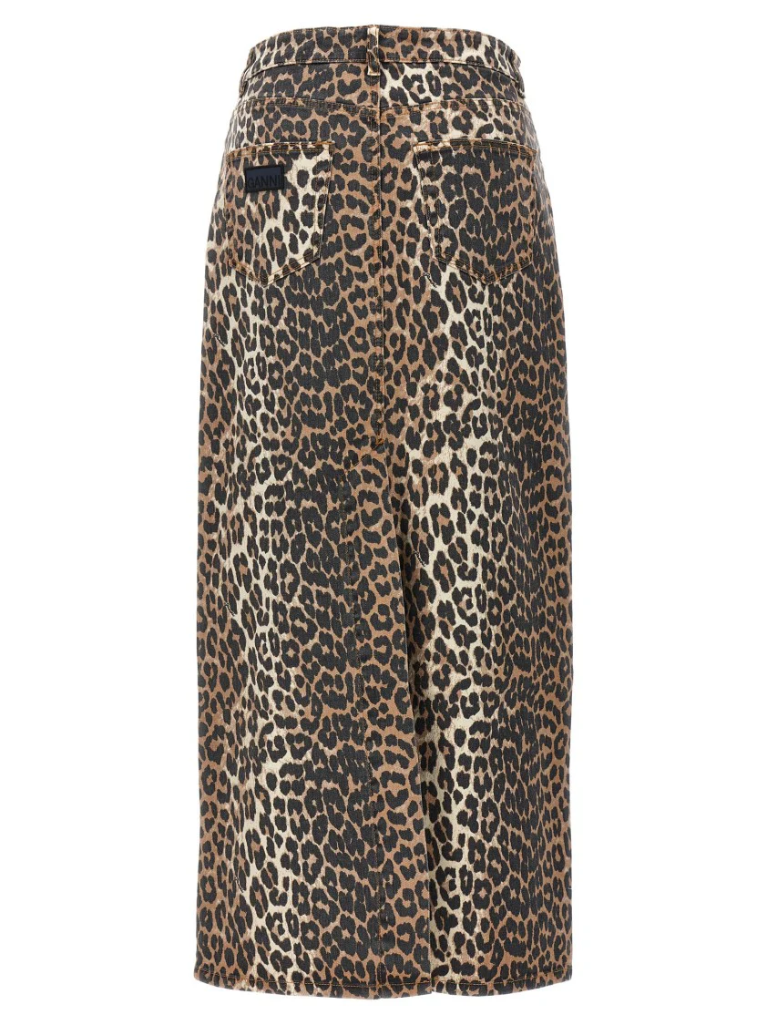 Animal Print Long Skirt