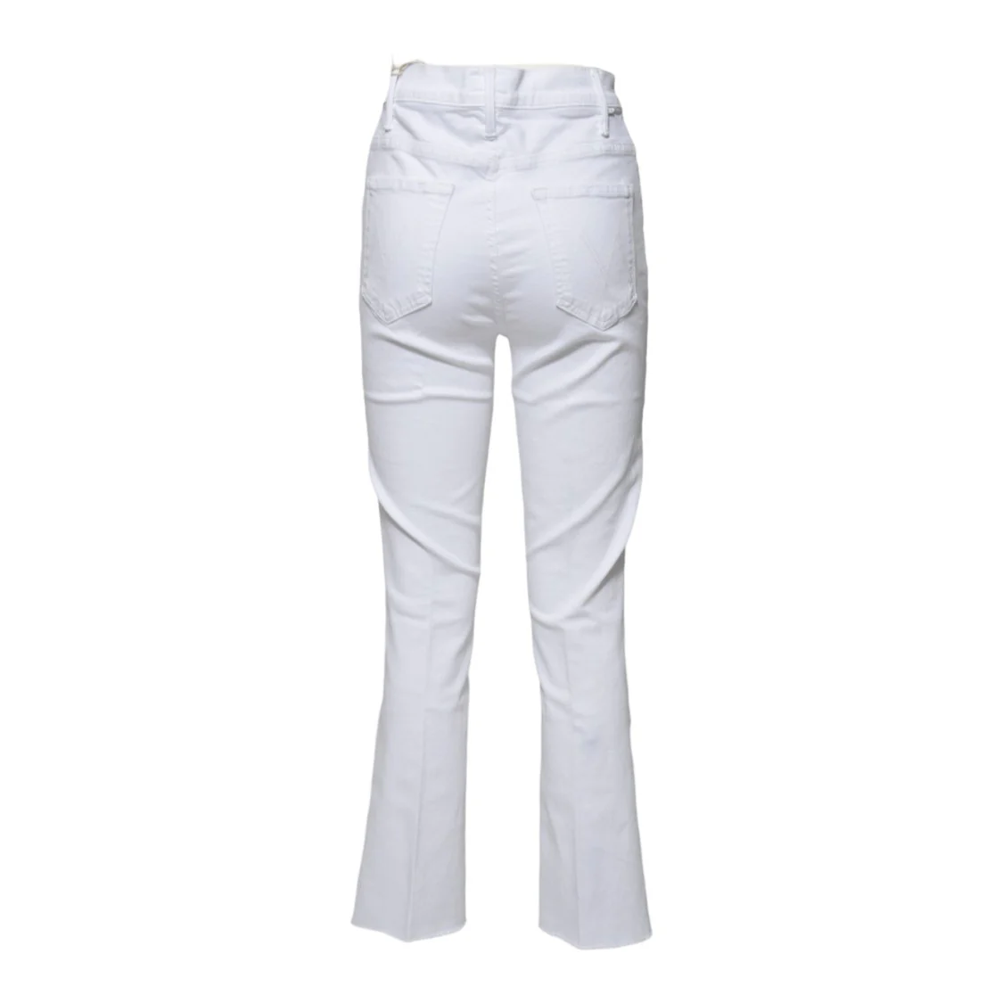 The Hustler Ankle Fray White Cotton Jeans