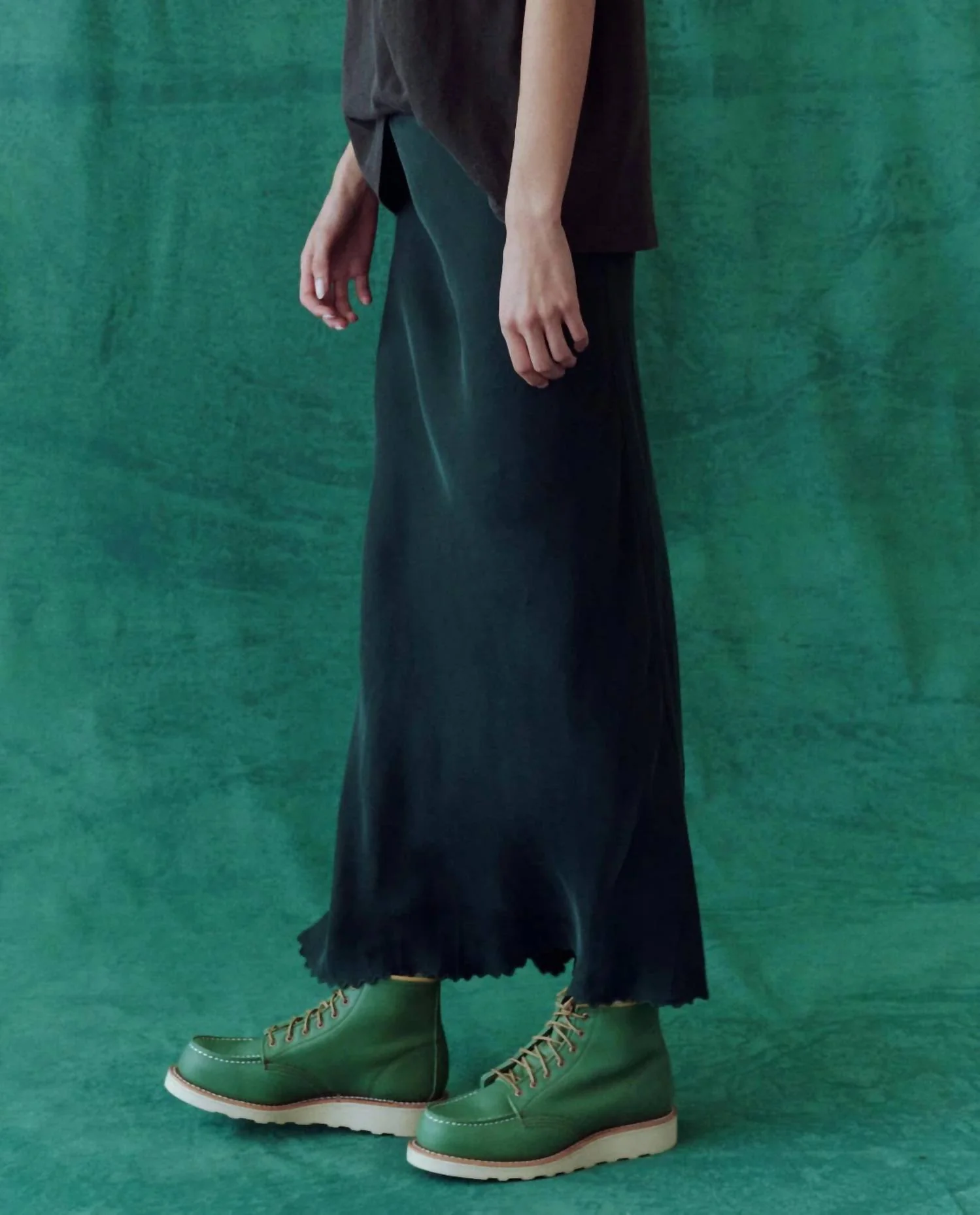 The Seabank Maxi Skirt In Winter Pine